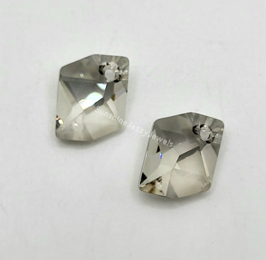 #6680 - 2pc Swarovski Crystal Silver Shade 14mm Cosmic Pendant; LAST ONE