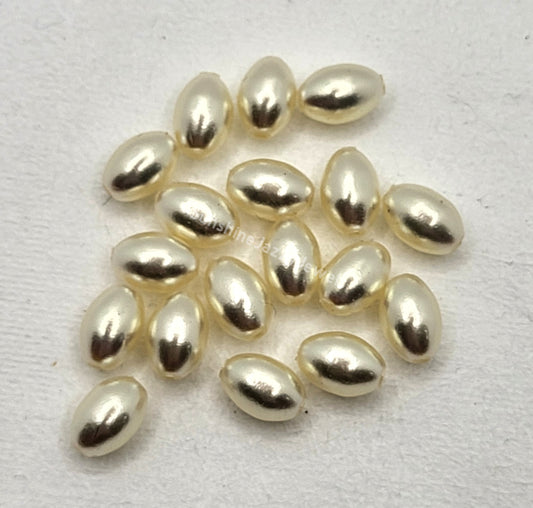 #5801 - Swarovski Crystal Creamrose 7x5mm Oval Pearl Beads; 12pc per pack