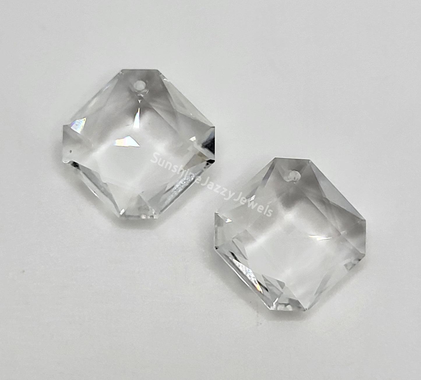 Sterling Silver Earrings - Swarovski Crystal Rhombus Pendants; Multiple Colors