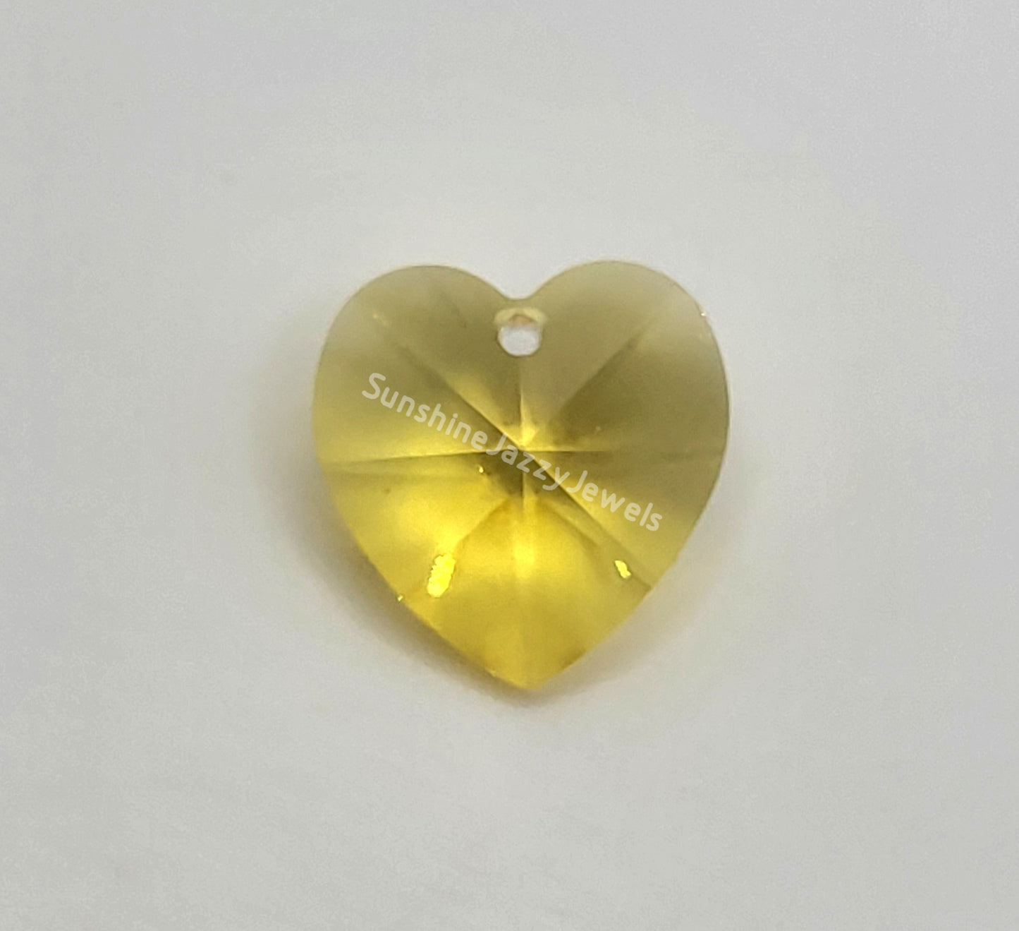 #6202 - Swarovski Crystal Light Topaz 14mm Heart Pendant; LAST ONE