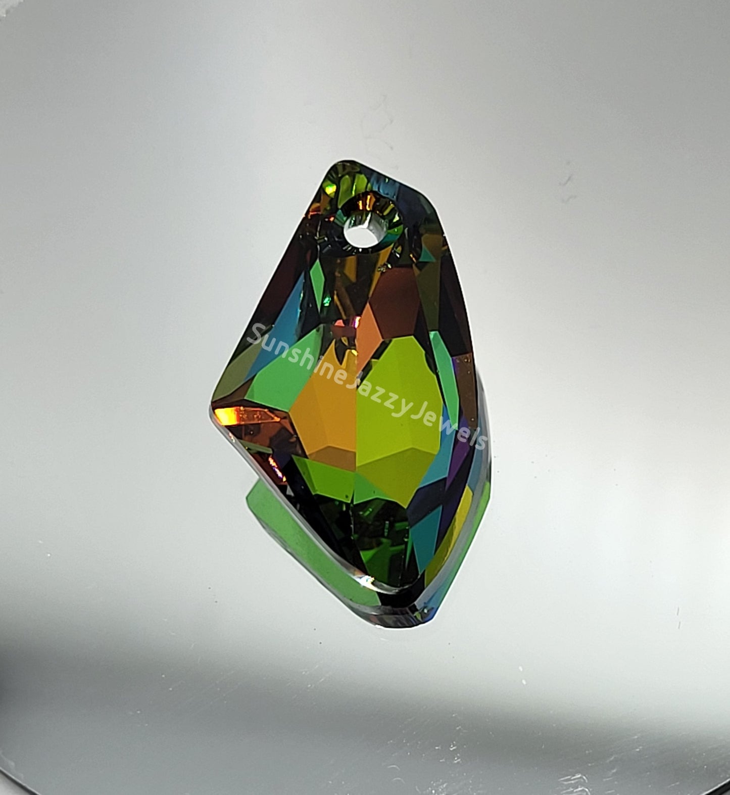 #6656 - Swarovski Crystal Vitrail Medium 27mm Galactic Vertical Pendant; LAST ONE