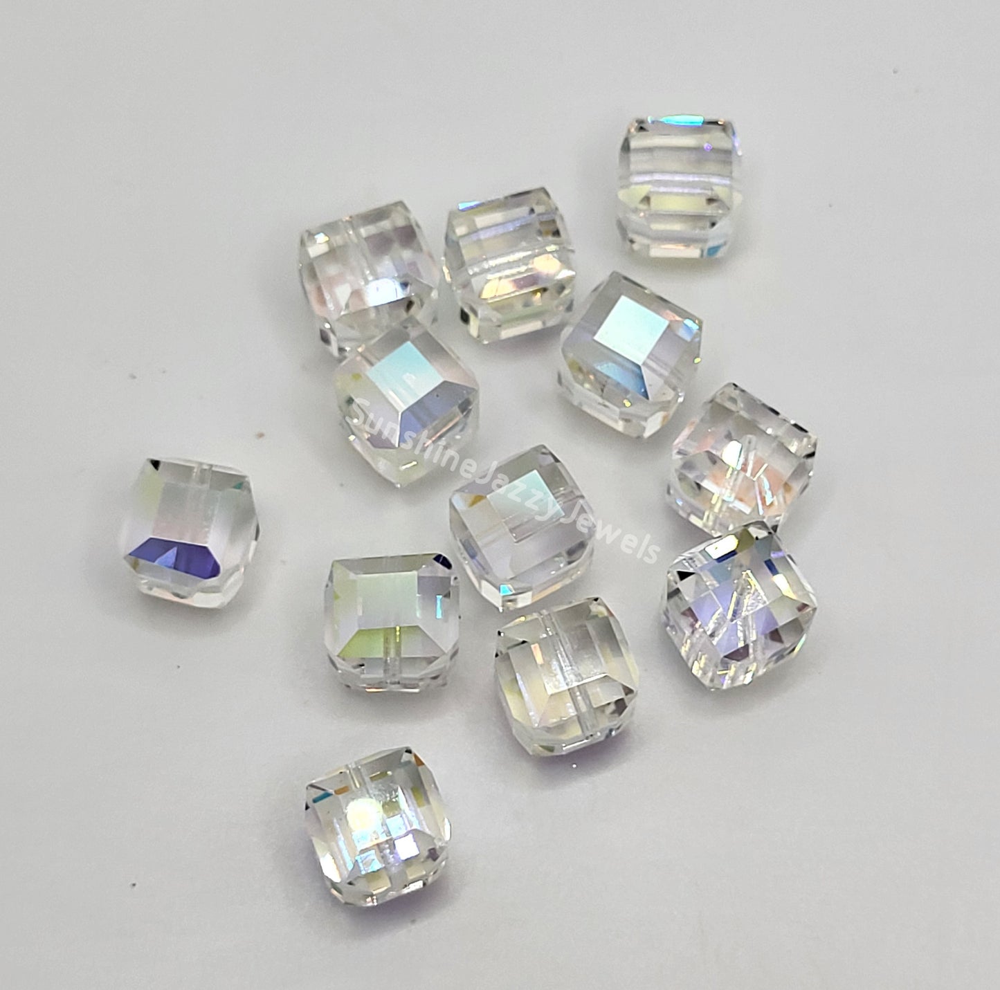 #5601 - Swarovski Crystal Clear AB Cube Beads; 6 Sizes!
