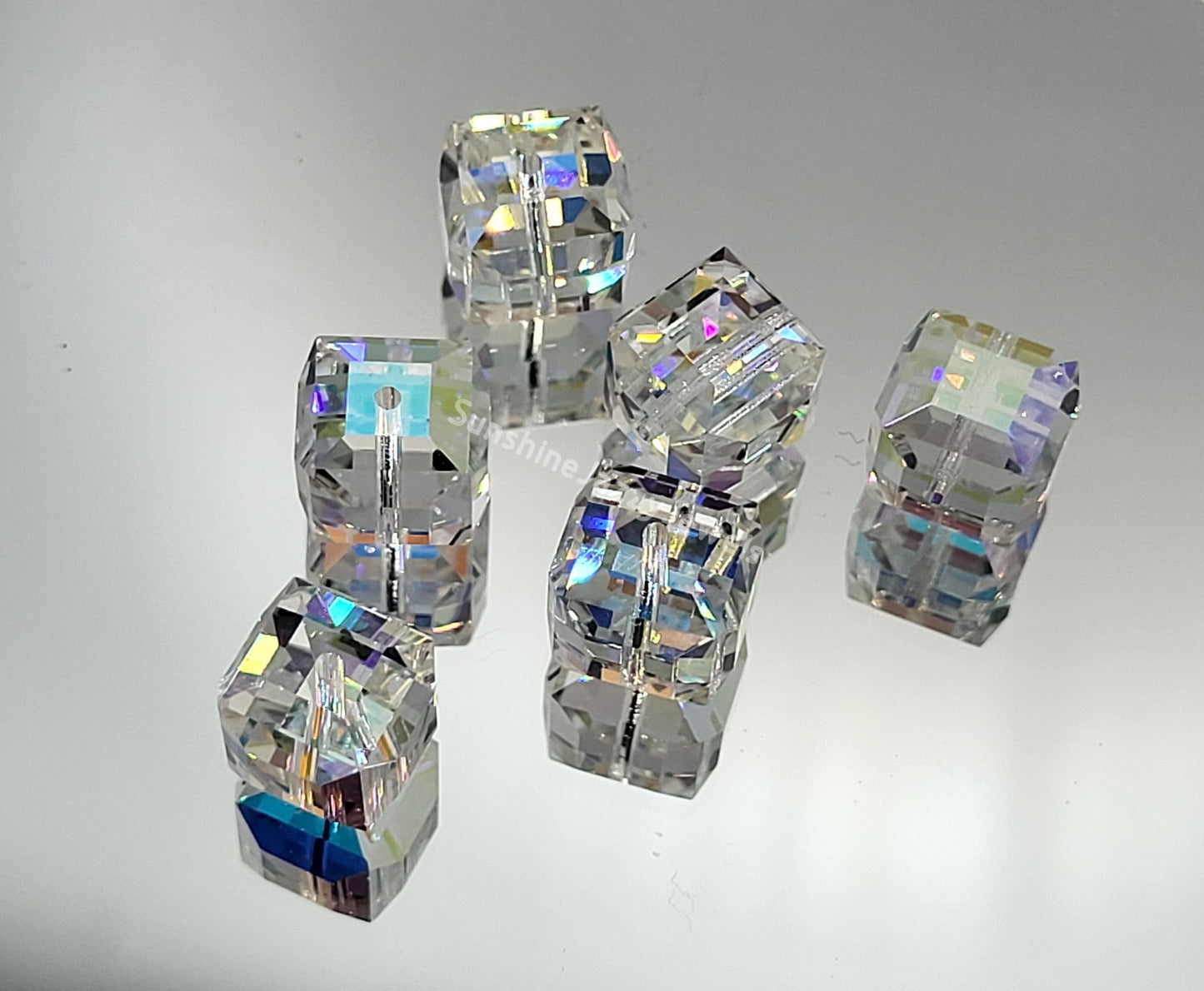 #5601 - Swarovski Crystal Clear AB Cube Beads; 6 Sizes!