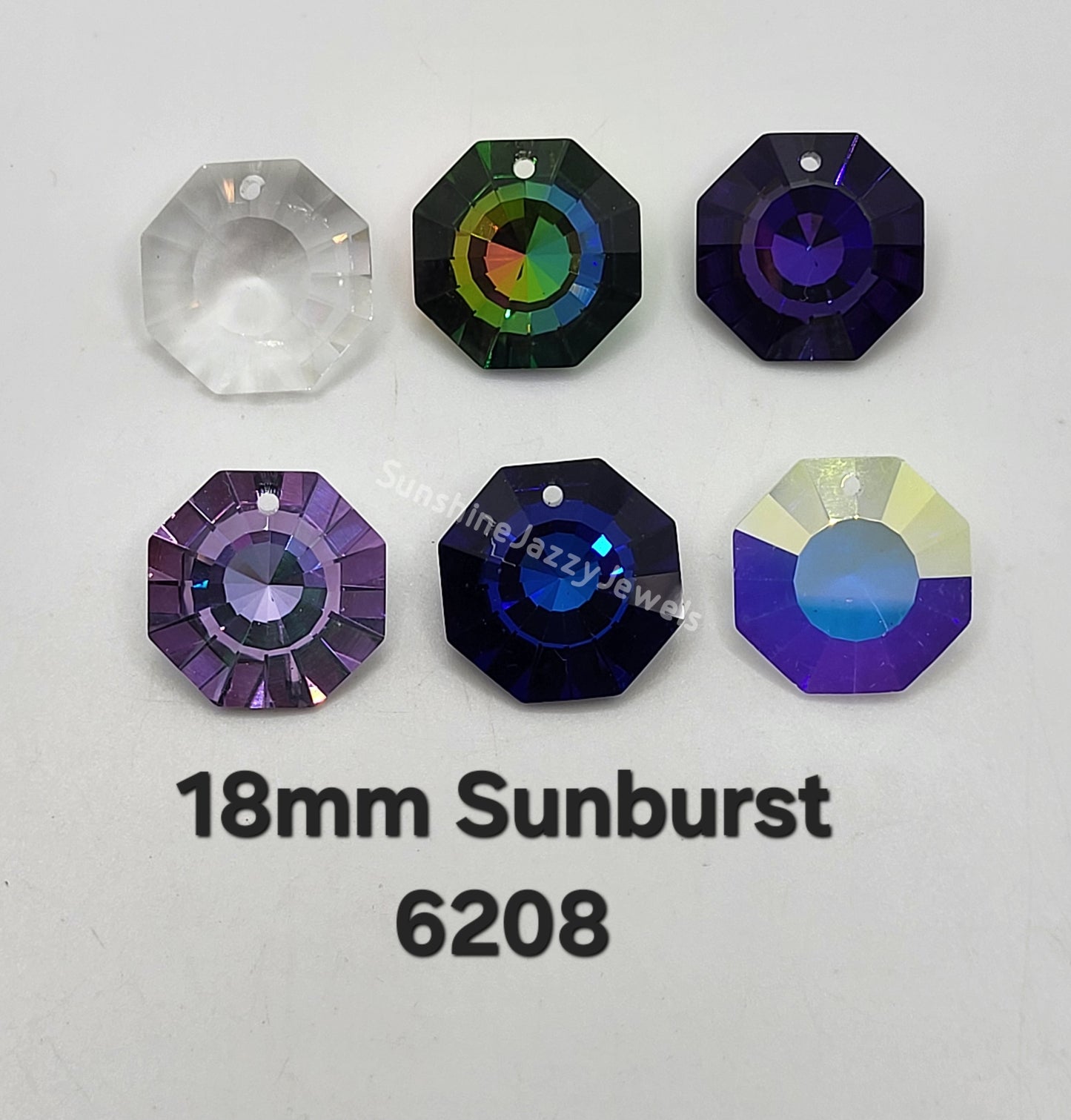 #6208 - Swarovski Crystal 18mm Sunburst Pendant; Multiple Color Choices!!