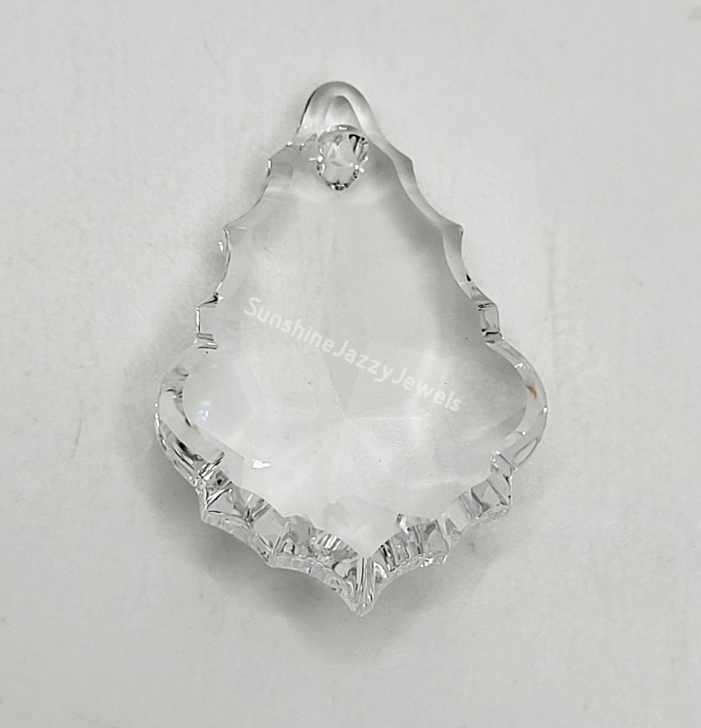 #6091 - Swarovski Crystal Clear 38mm Flat Baroque Pendant; LAST ONE