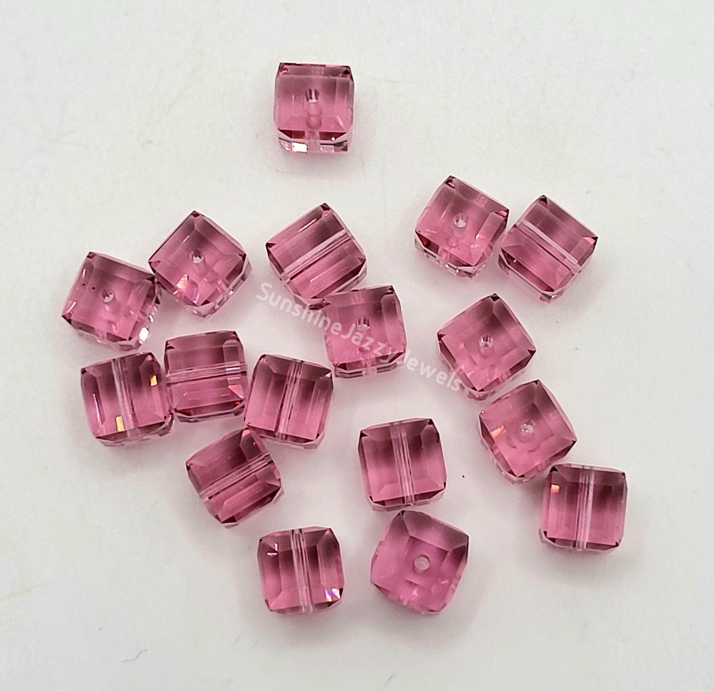 #5601 - Swarovski Crystal 6mm Cube Beads; Classic Colors; 6pc per pack