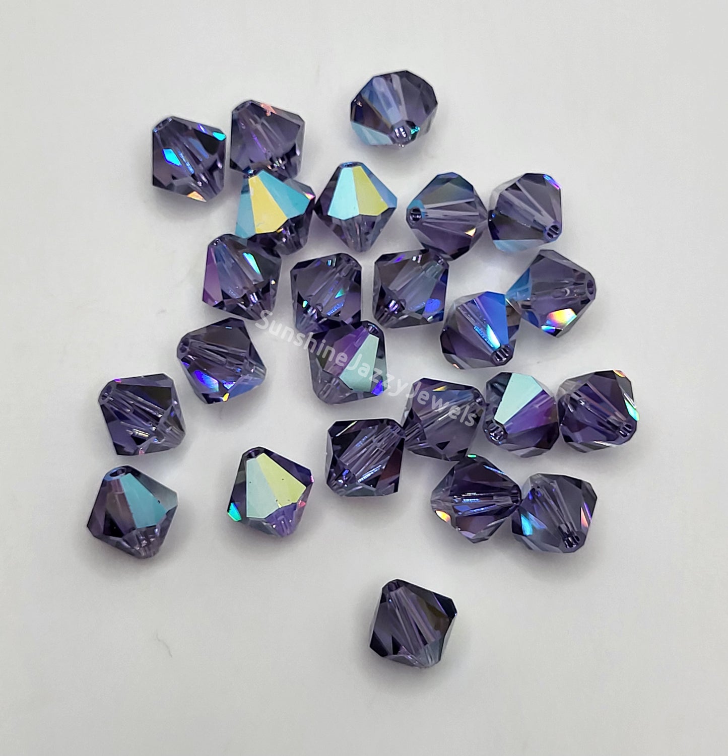 #5328 - Swarovski Crystal 8mm Bicone w/ AB Finish; Many Colors; 12pc per pack