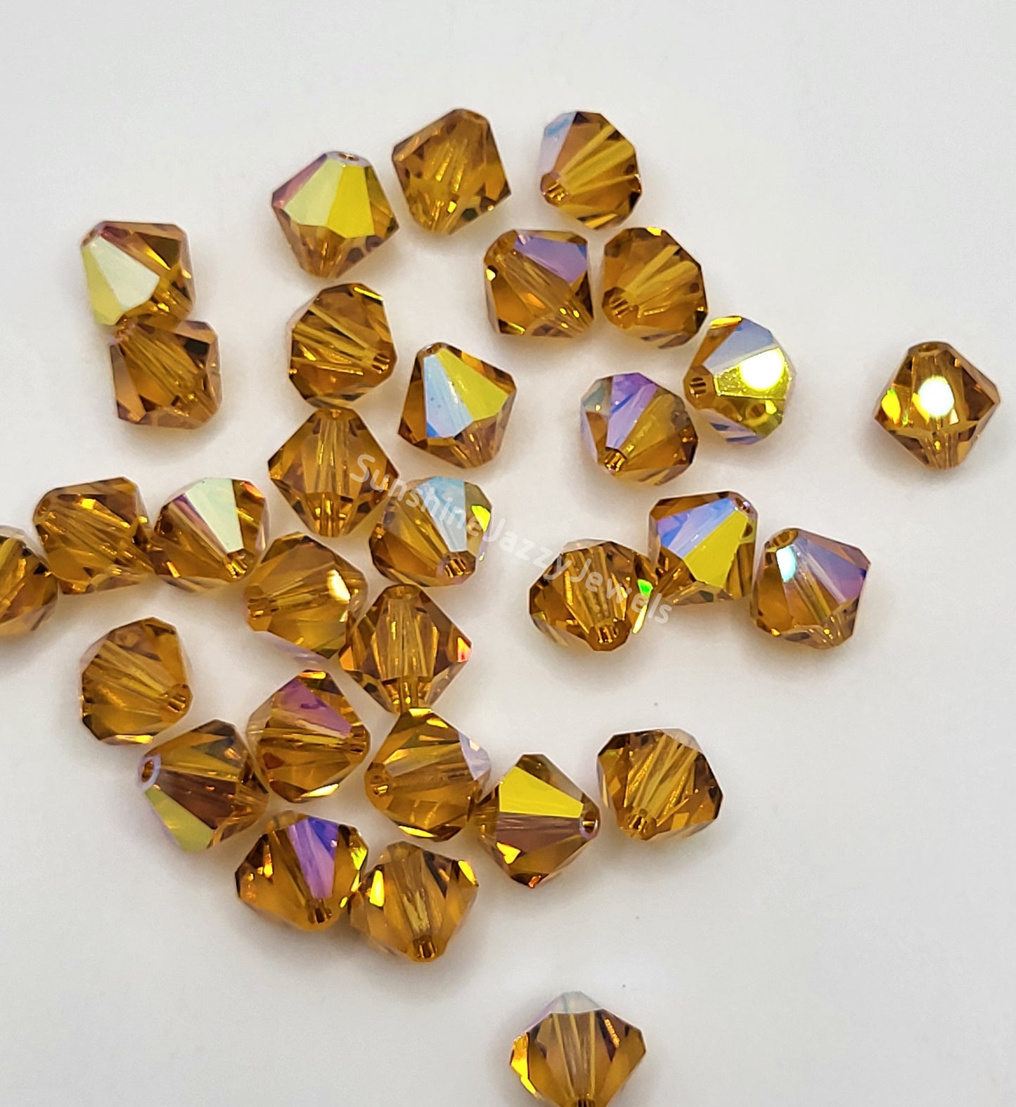 #5328 - Swarovski Crystal 8mm Bicone w/ AB Finish; Many Colors; 12pc per pack