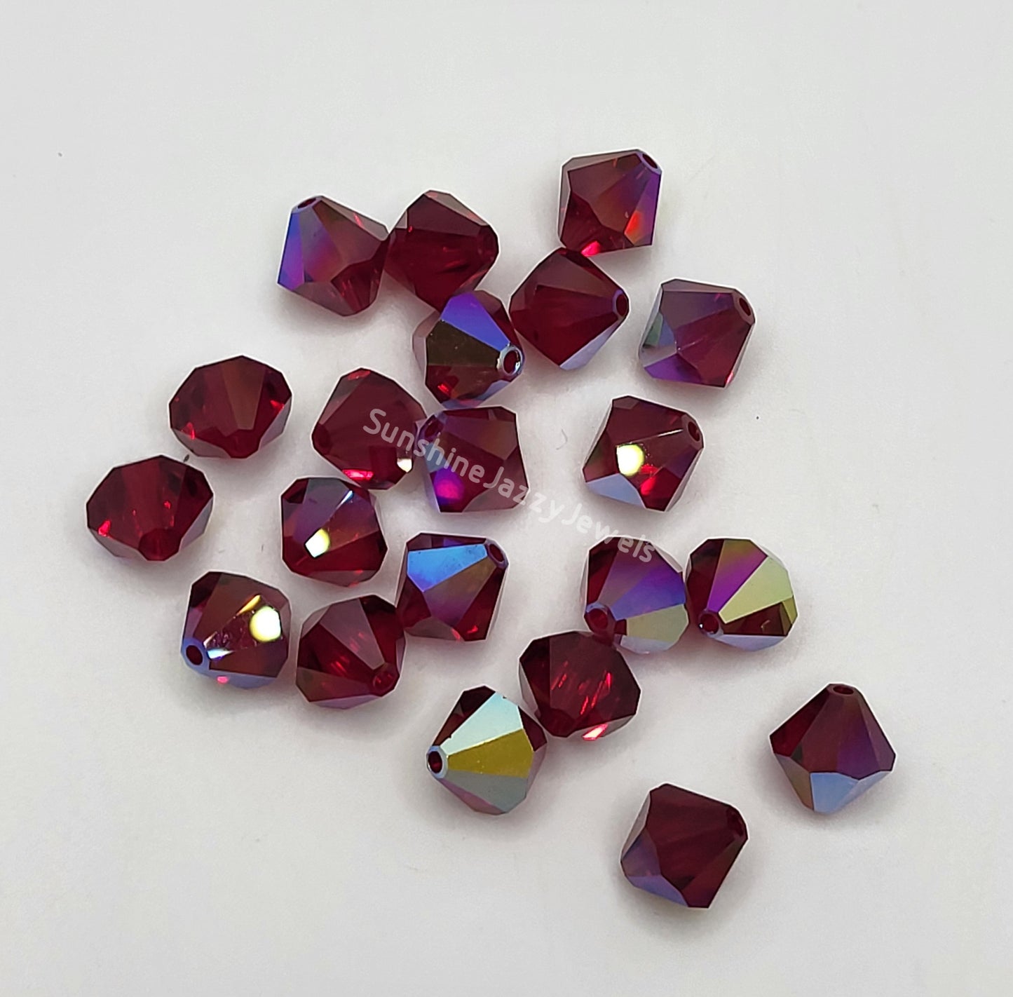#5328 - Swarovski Crystal 8mm Bicone w/ AB Finish; Many Colors; 12pc per pack
