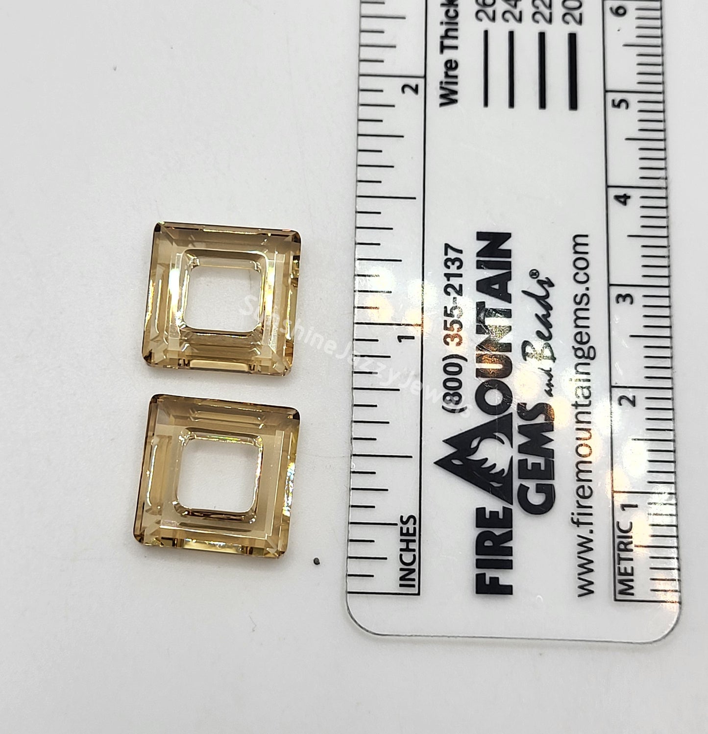 #4439 - Swarovski Crystal 14mm Square Cosmic Ring Fancy Stone; Multiple Colors