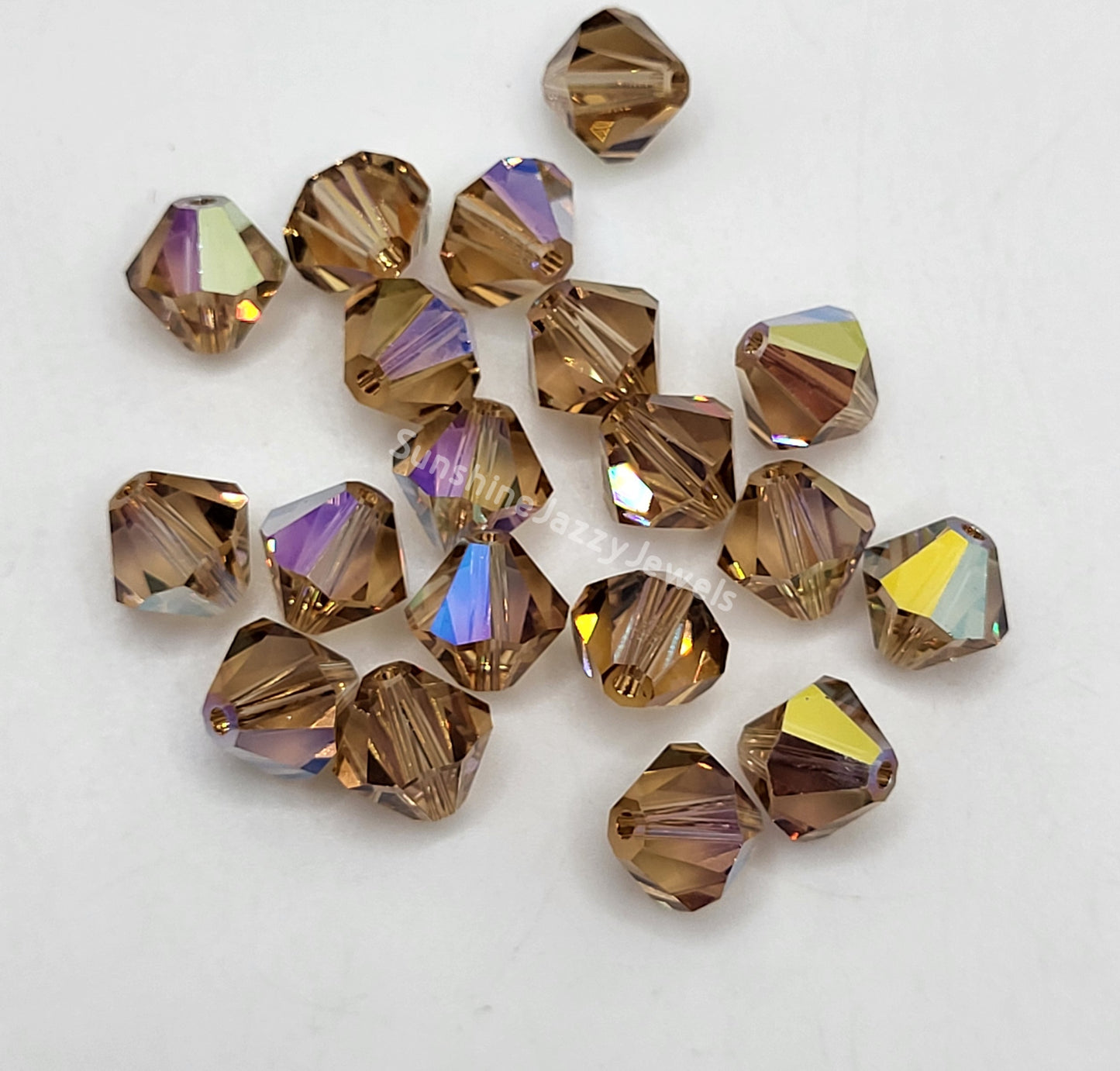 #5328 - Swarovski Crystal 8mm Bicone w/ AB Finish; Many Colors; 12pc per pack