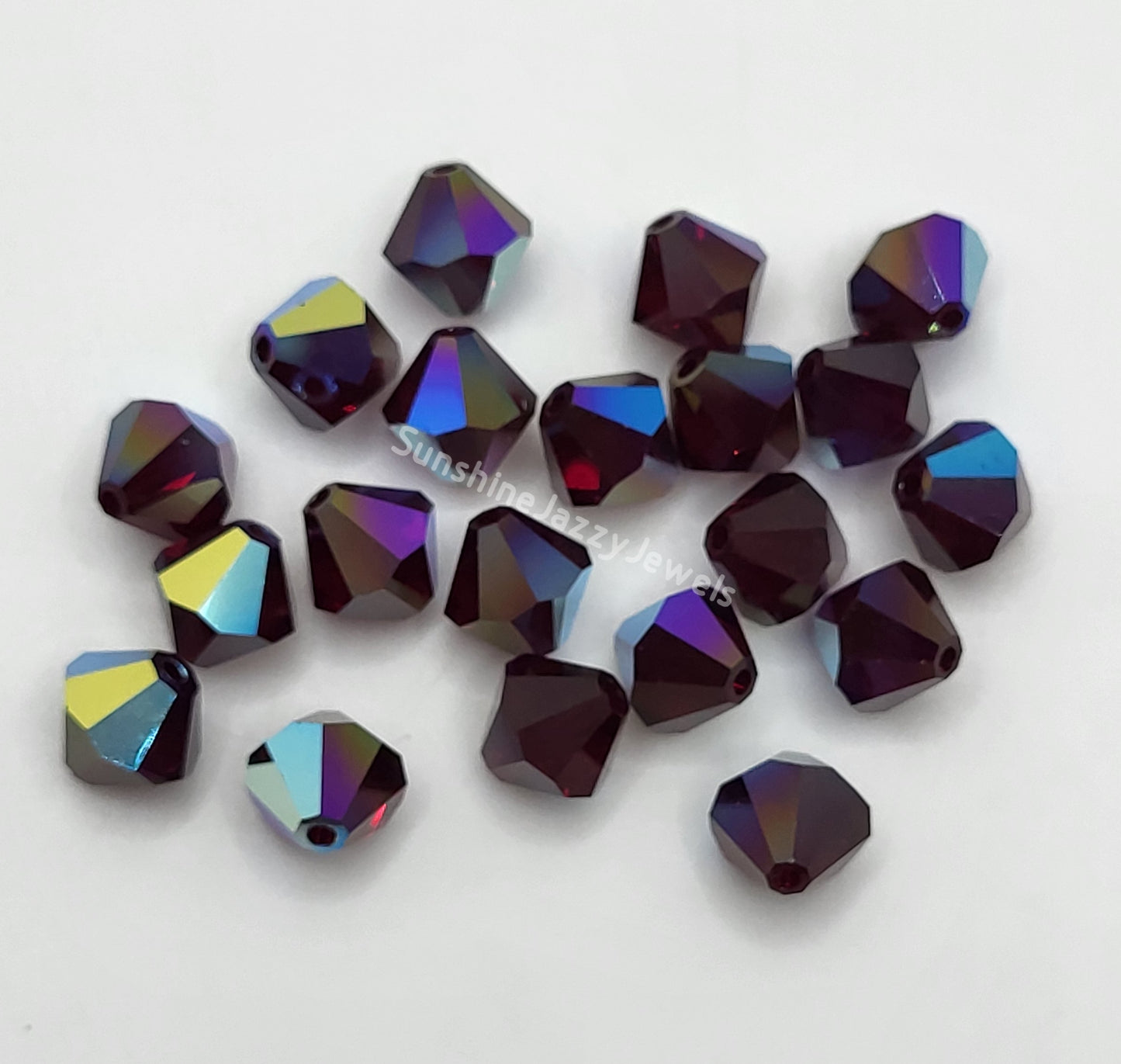 #5328 - Swarovski Crystal 8mm Bicone w/ AB Finish; Many Colors; 12pc per pack
