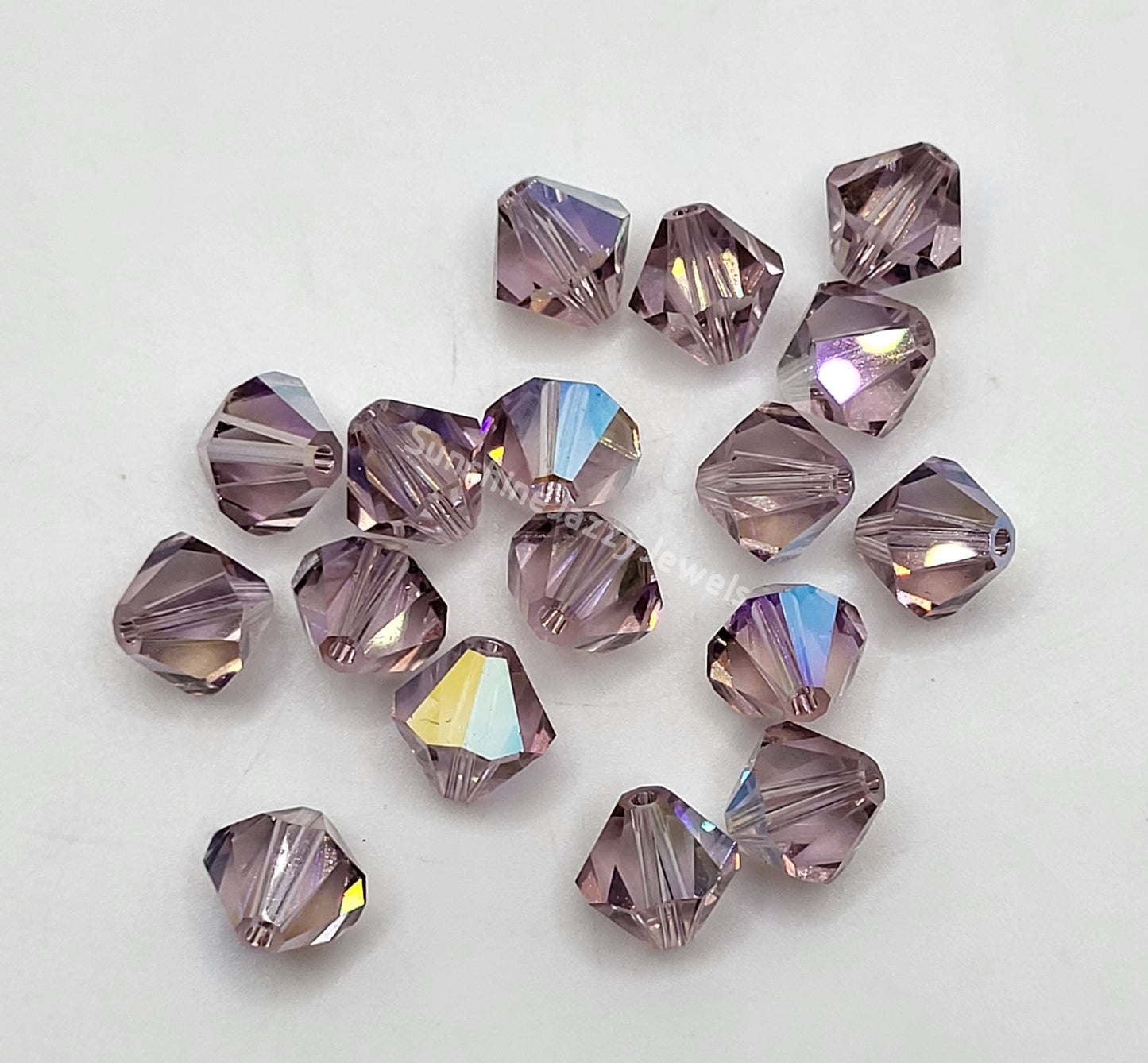 #5328 - Swarovski Crystal 8mm Bicone w/ AB Finish; Many Colors; 12pc per pack