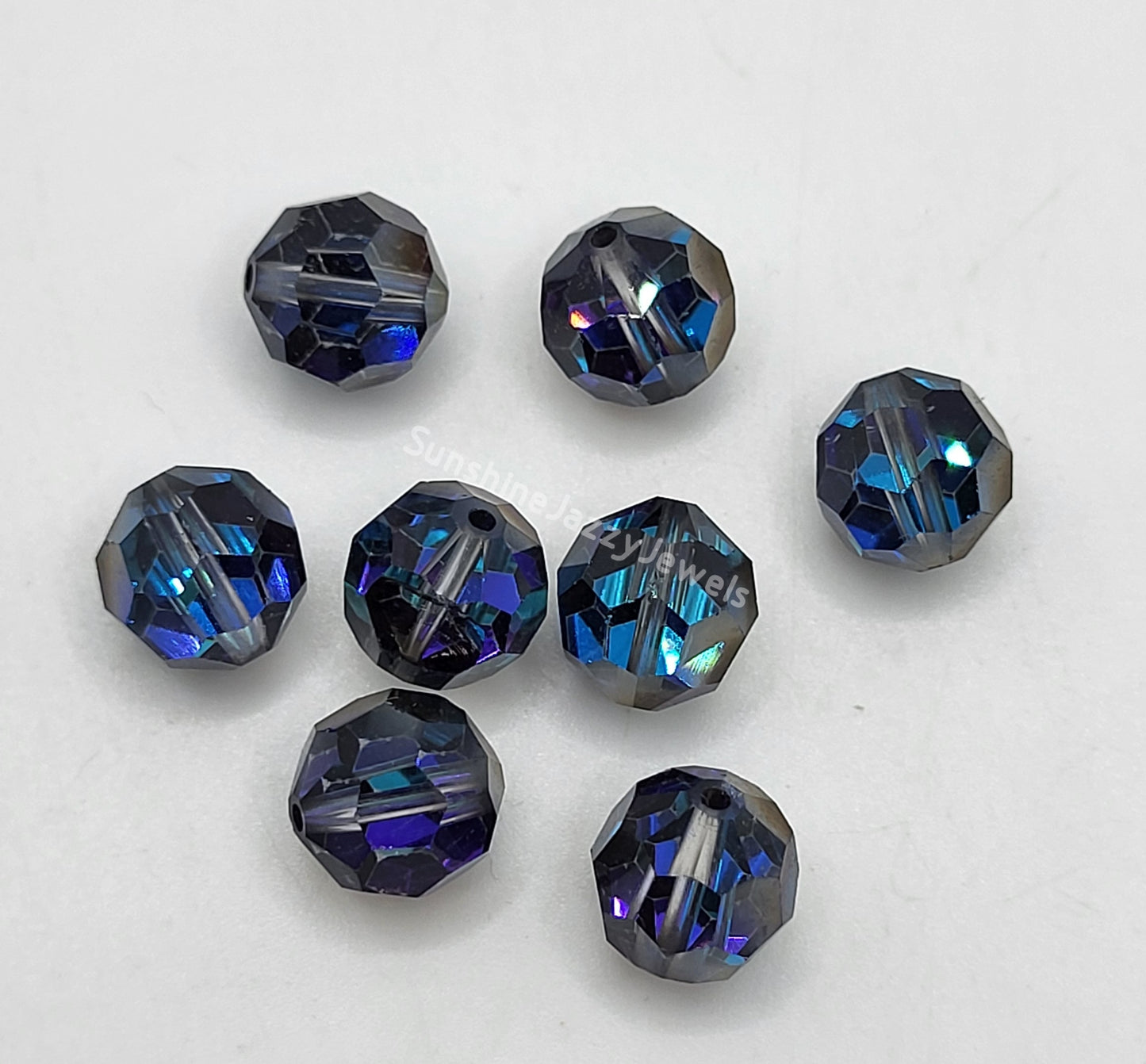 #5000 - Swarovski Crystal 8mm Faceted Round Beads w/ Crystal Effects; 6pc per pack
