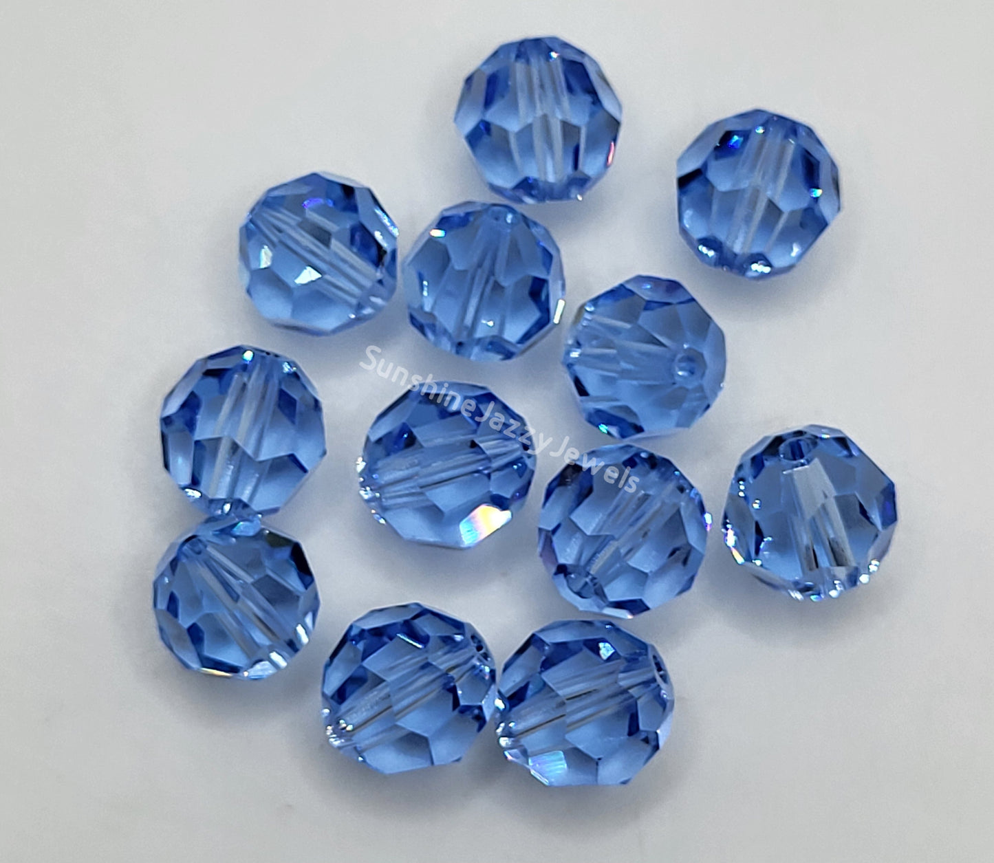 #5000 - Swarovski Crystal 8mm Faceted Round Beads; Classic Colors; 6pc per pack