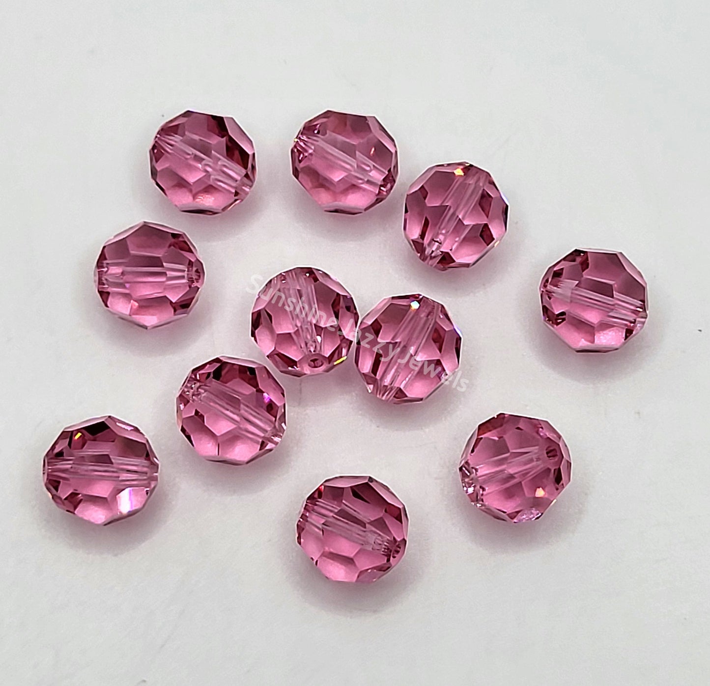 #5000 - Swarovski Crystal 9mm Faceted Round Beads; Multiple Colors; 6pc per pack