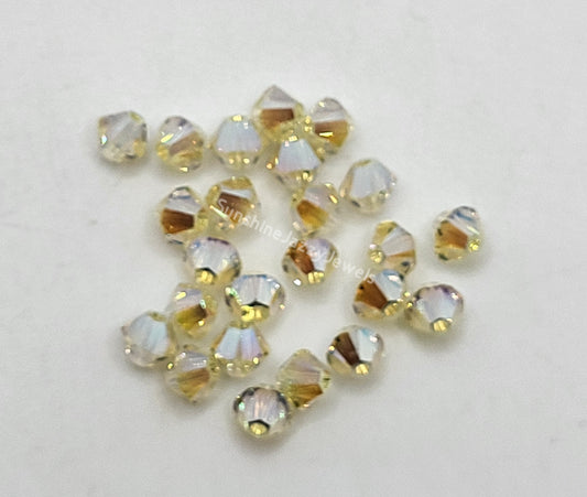 #5328 - 24pc Swarovski Crystal Jonquil AB2X 4mm Bicone Beads; LAST ONE