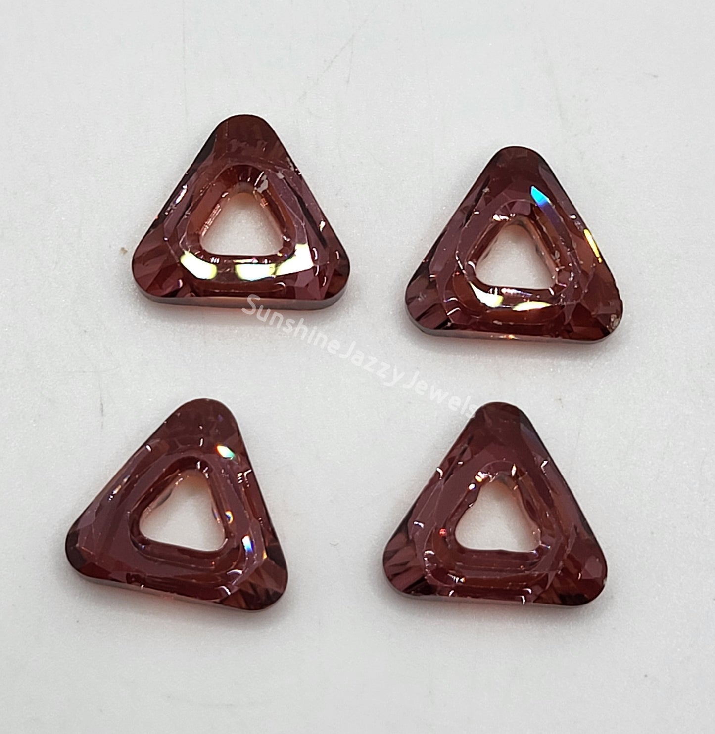 #4737 - Swarovski Crystal 14mm Triangle Cosmic Ring Fancy Stone; Multiple Colors