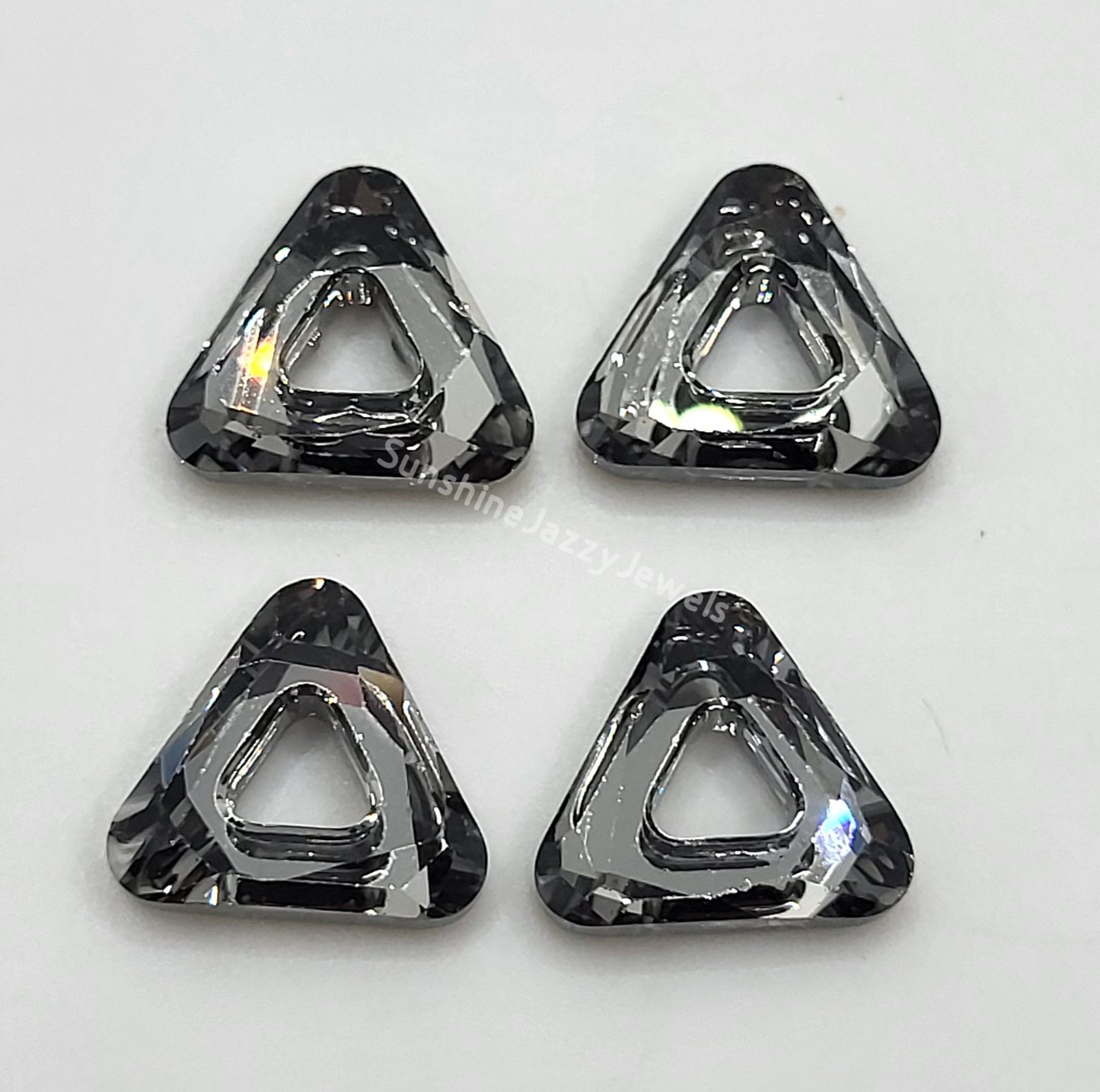 #4737 - Swarovski Crystal 14mm Triangle Cosmic Ring Fancy Stone; Multiple Colors