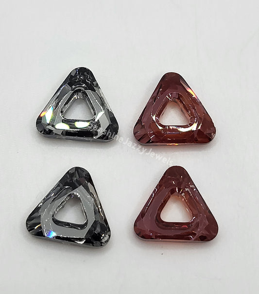 #4737 - Swarovski Crystal 14mm Triangle Cosmic Ring Fancy Stone; Multiple Colors