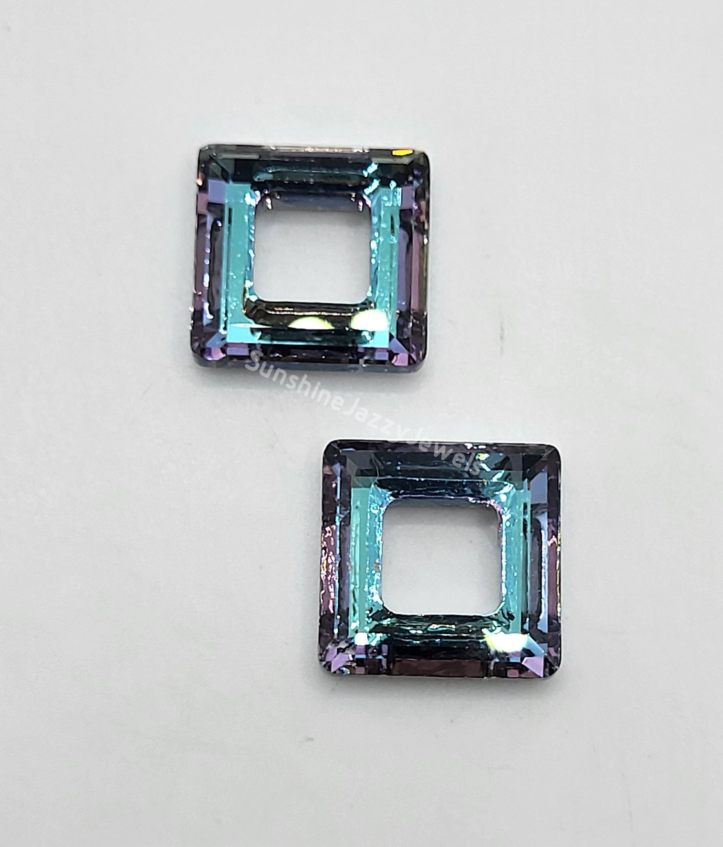 #4439 - Swarovski Crystal 14mm Square Cosmic Ring Fancy Stone; Multiple Colors