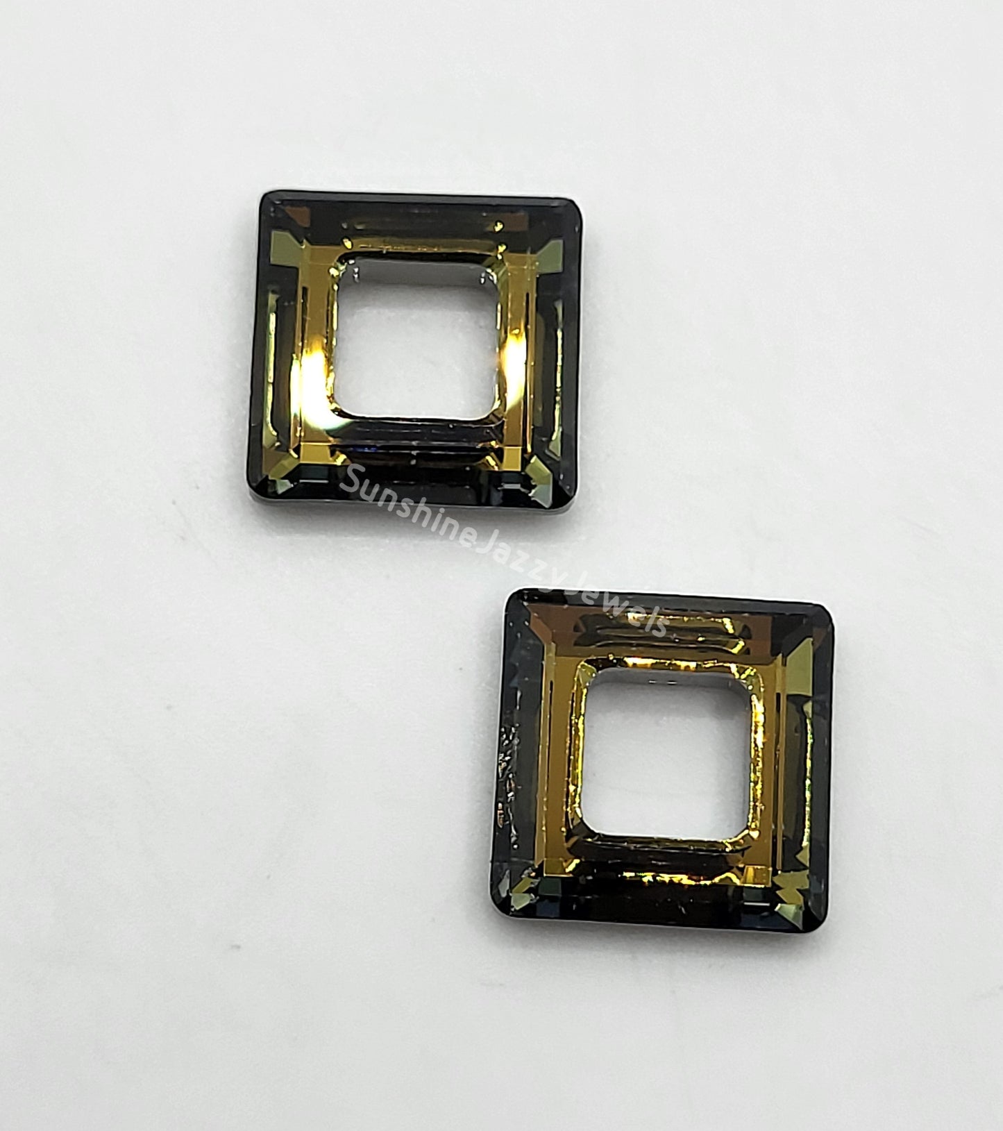 #4439 - Swarovski Crystal 14mm Square Cosmic Ring Fancy Stone; Multiple Colors