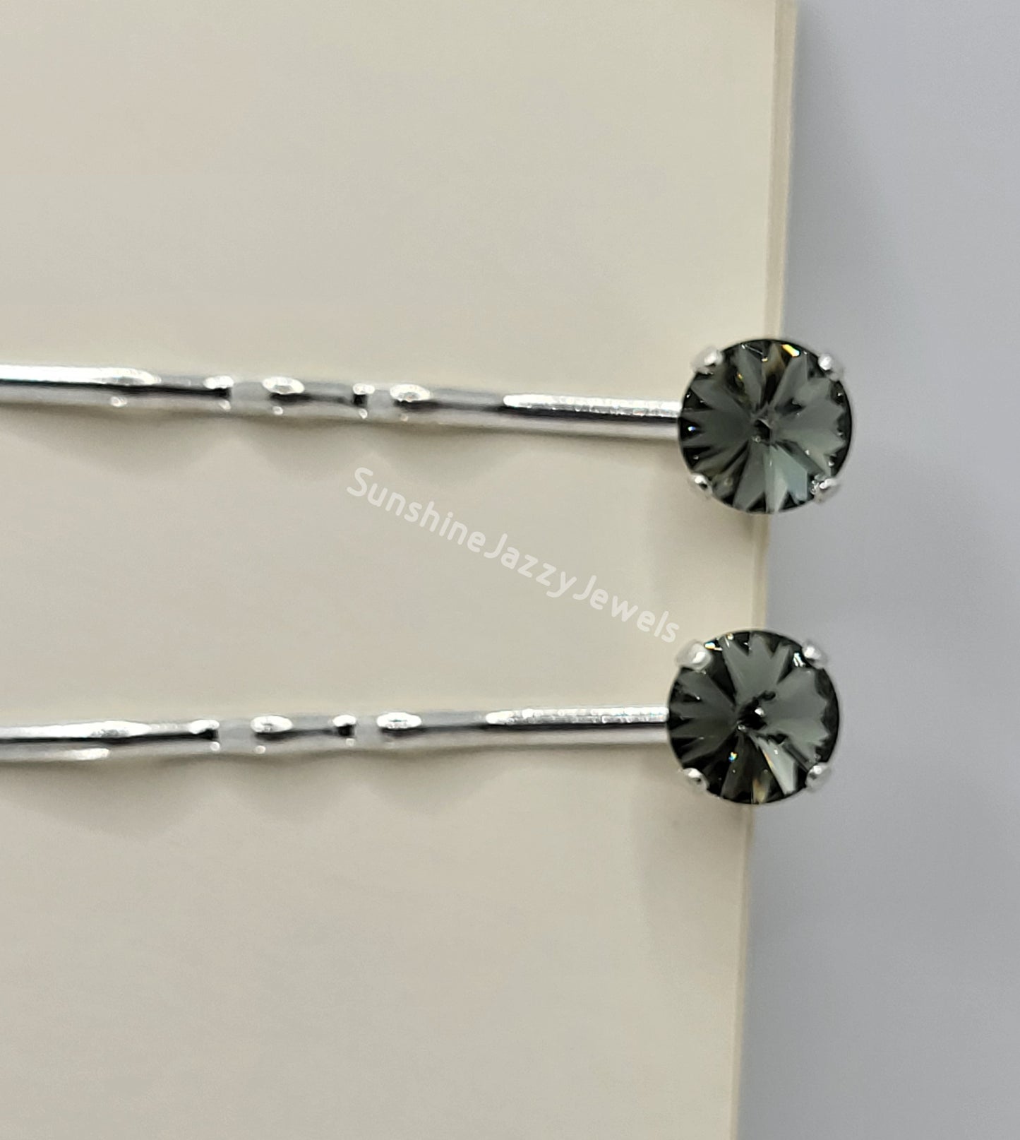 Hair/ Bobby Pins - Swarovski Crystal Chaton Stone; Pack of 2; Many Colors!