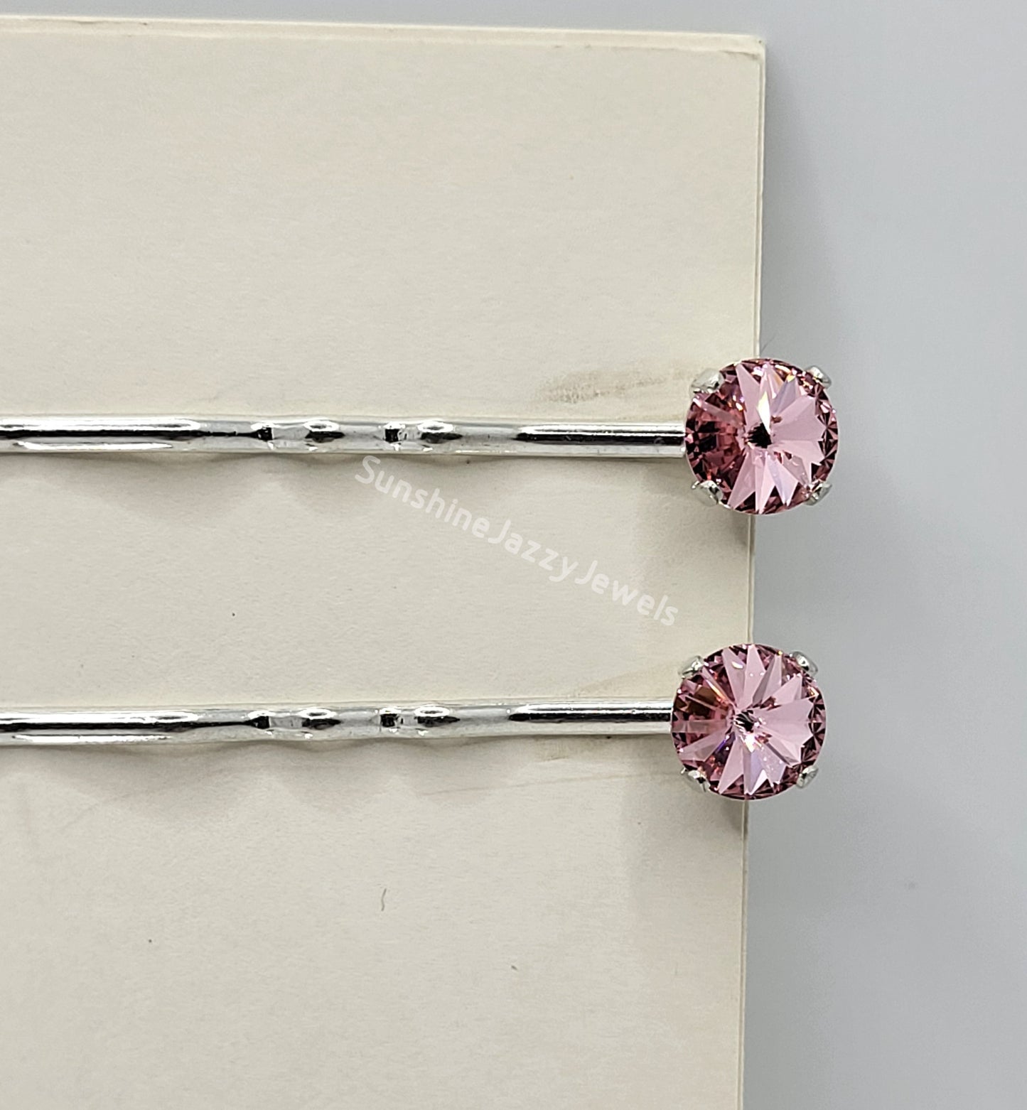 Hair/ Bobby Pins - Swarovski Crystal Chaton Stone; Pack of 2; Many Colors!