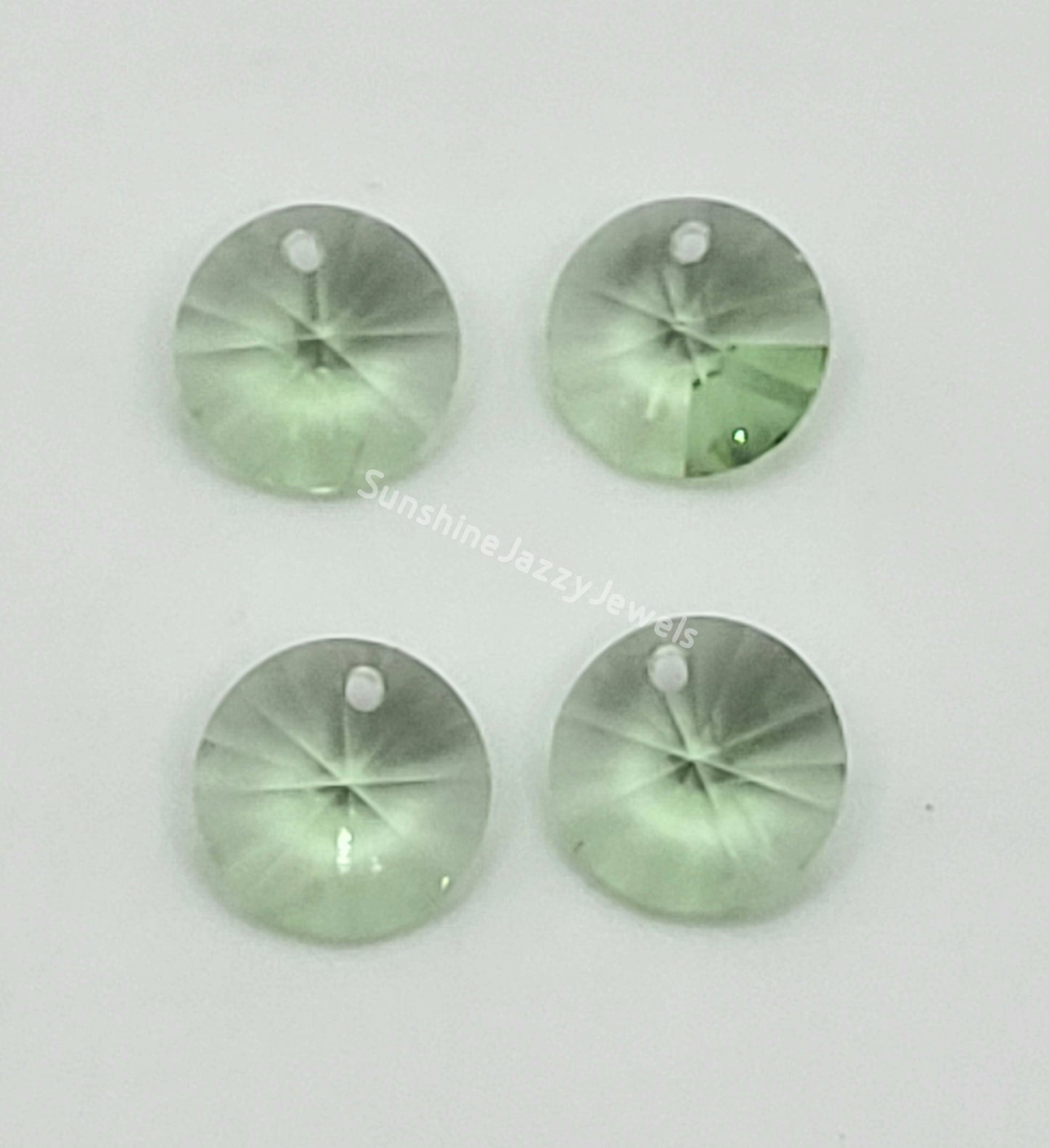 #6200 - 4pc Swarovski Crystal Chrysolite 8mm Rivoli Pendants; LAST ONE