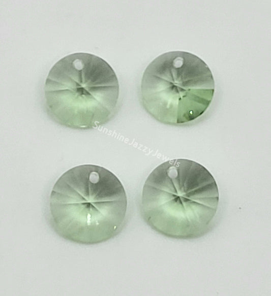 #6200 - 4pc Swarovski Crystal Chrysolite 8mm Rivoli Pendants; LAST ONE