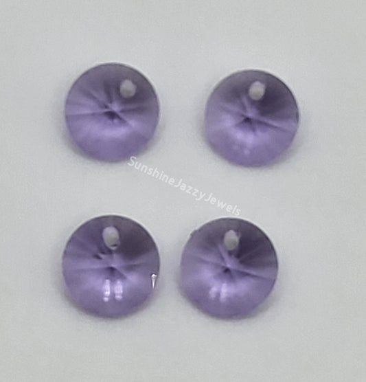 #6200 - 4pc Swarovski Crystal Violet 6mm Rivoli Pendants; LAST ONE