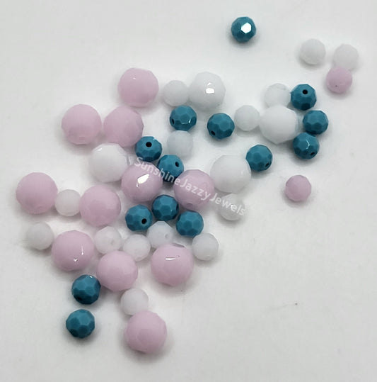 CLEARANCE MIX!  45pc Swarovski Crystal Assorted Opaque Colors 4-6mm Round 5000 Beads