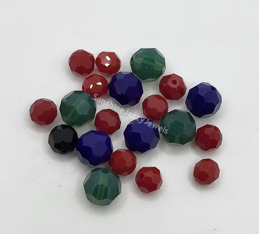 CLEARANCE MIX!  20pc Swarovski Crystal Assorted Opaque Colors 6-8mm Round 5000 Beads