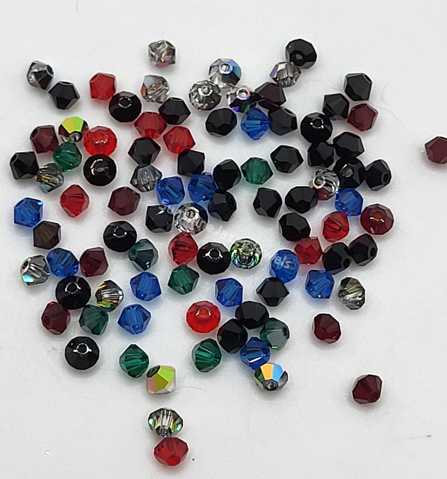 CLEARANCE MIX!  91pc Swarovski Crystal Assorted Colors 3mm Bicone Beads