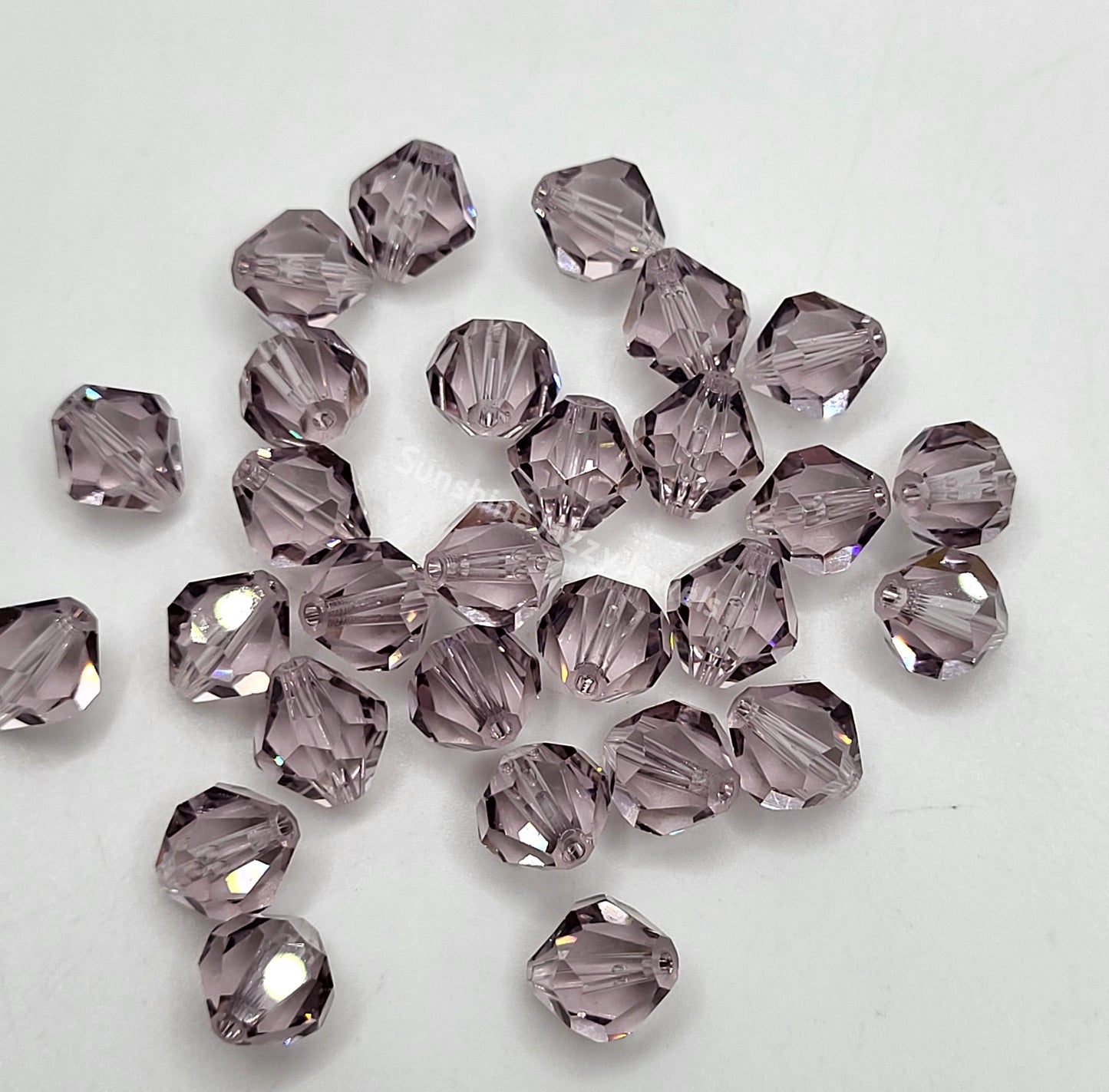 #5304 - Swarovski Crystal 8mm Rounded Bicone Beads; 12pc per pack