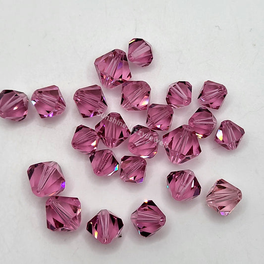 CLEARANCE MIX!  23pc Swarovski Crystal Shades of Pink 8-10mm Bicone Beads