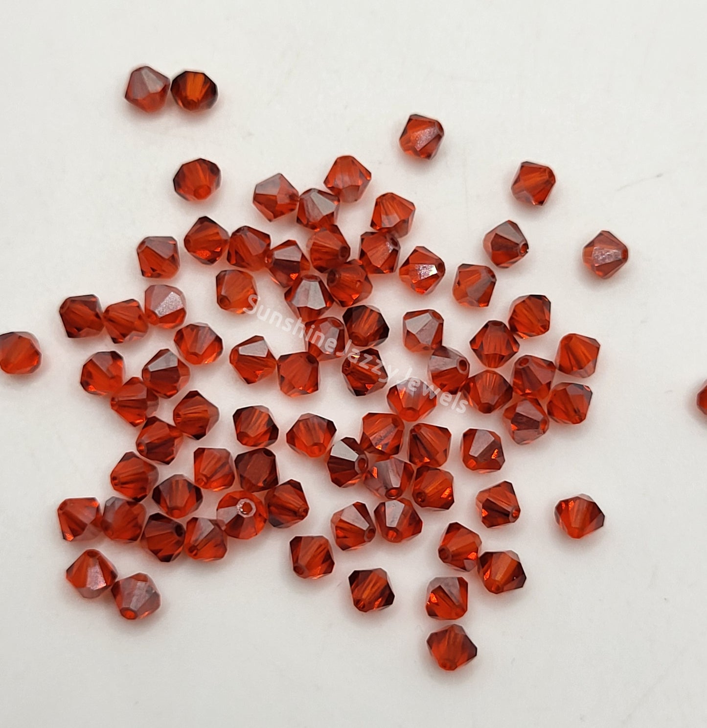 #5328 - Swarovski Crystal 4mm Bicone Beads - Satin Effect; 24pc per pack