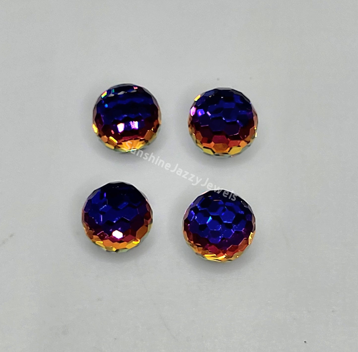 #4869 - Swarovski Crystal 8mm Disco Ball Fancy Stones; Multiple Colors; 4pc per pack