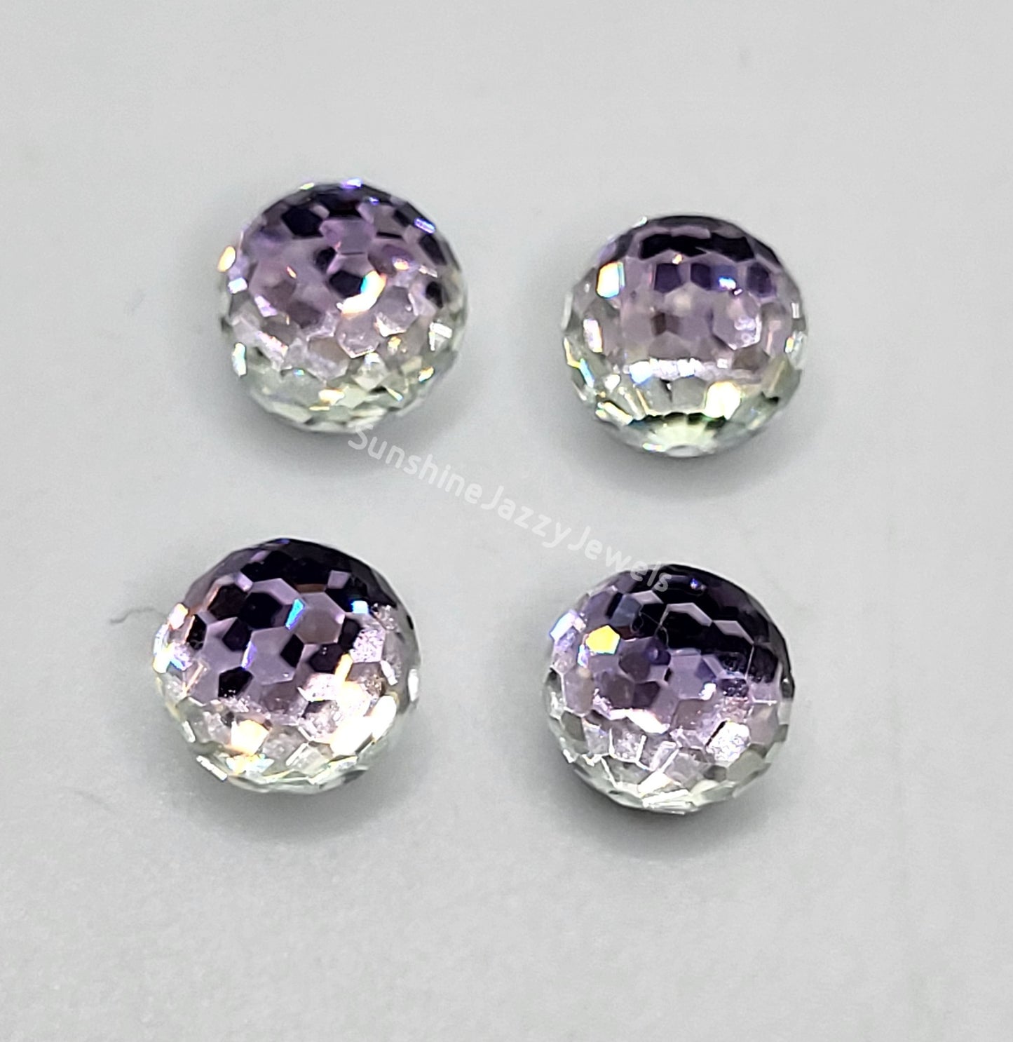 #4869 - Swarovski Crystal 8mm Disco Ball Fancy Stones; Multiple Colors; 4pc per pack
