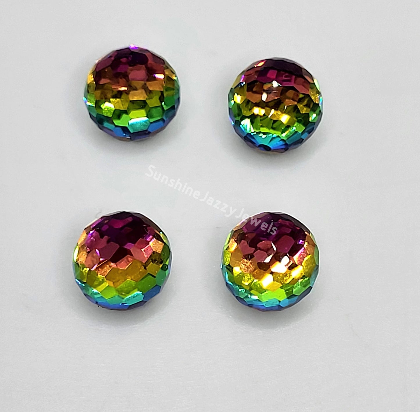 #4869 - Swarovski Crystal 8mm Disco Ball Fancy Stones; Multiple Colors; 4pc per pack