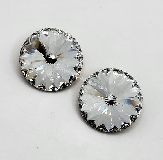 #1122 - Swarovski Crystal 18mm Chaton Rivoli Stone; 2pc per pack