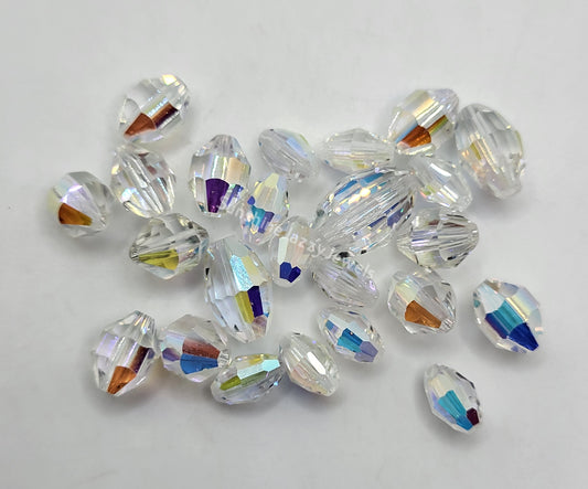 CLEARANCE MIX!  24pc Swarovski Crystal Clear AB 7-12mm Oval 5200 Beads