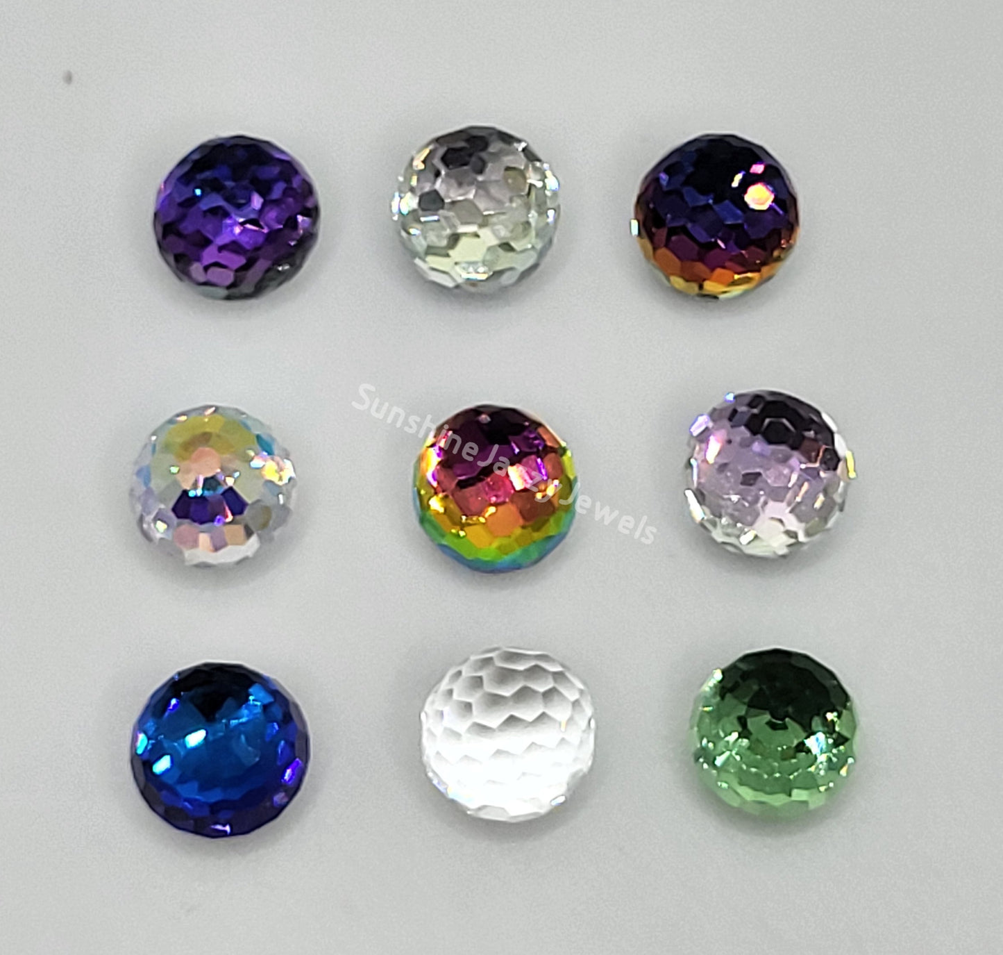 #4869 - Swarovski Crystal 8mm Disco Ball Fancy Stones; Multiple Colors; 4pc per pack