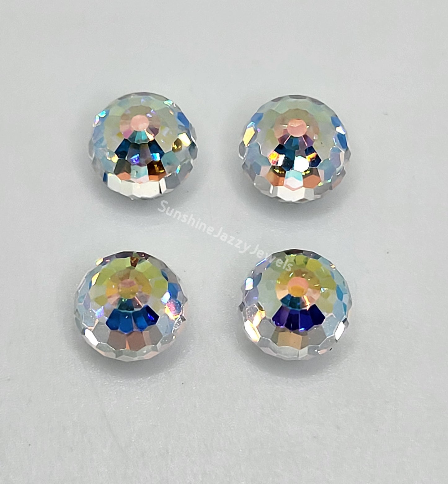 #4869 - Swarovski Crystal 8mm Disco Ball Fancy Stones; Multiple Colors; 4pc per pack