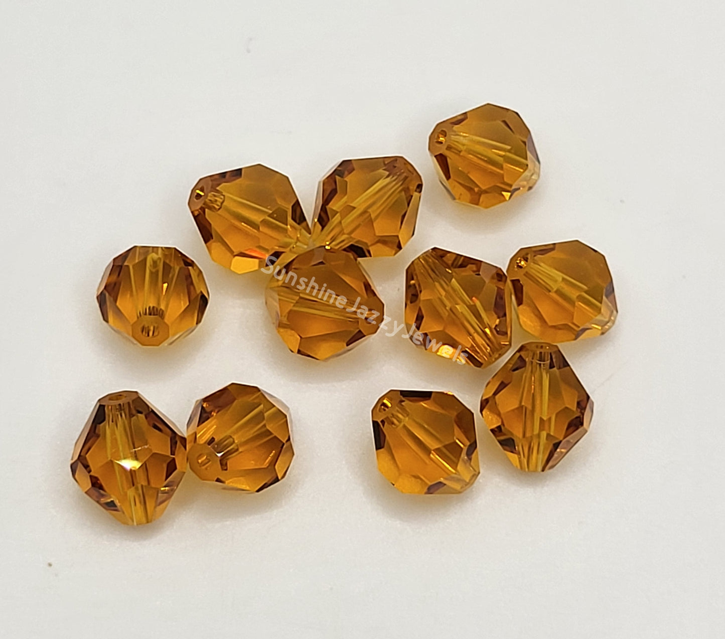 #5304 - Swarovski Crystal 8mm Rounded Bicone Beads; 12pc per pack