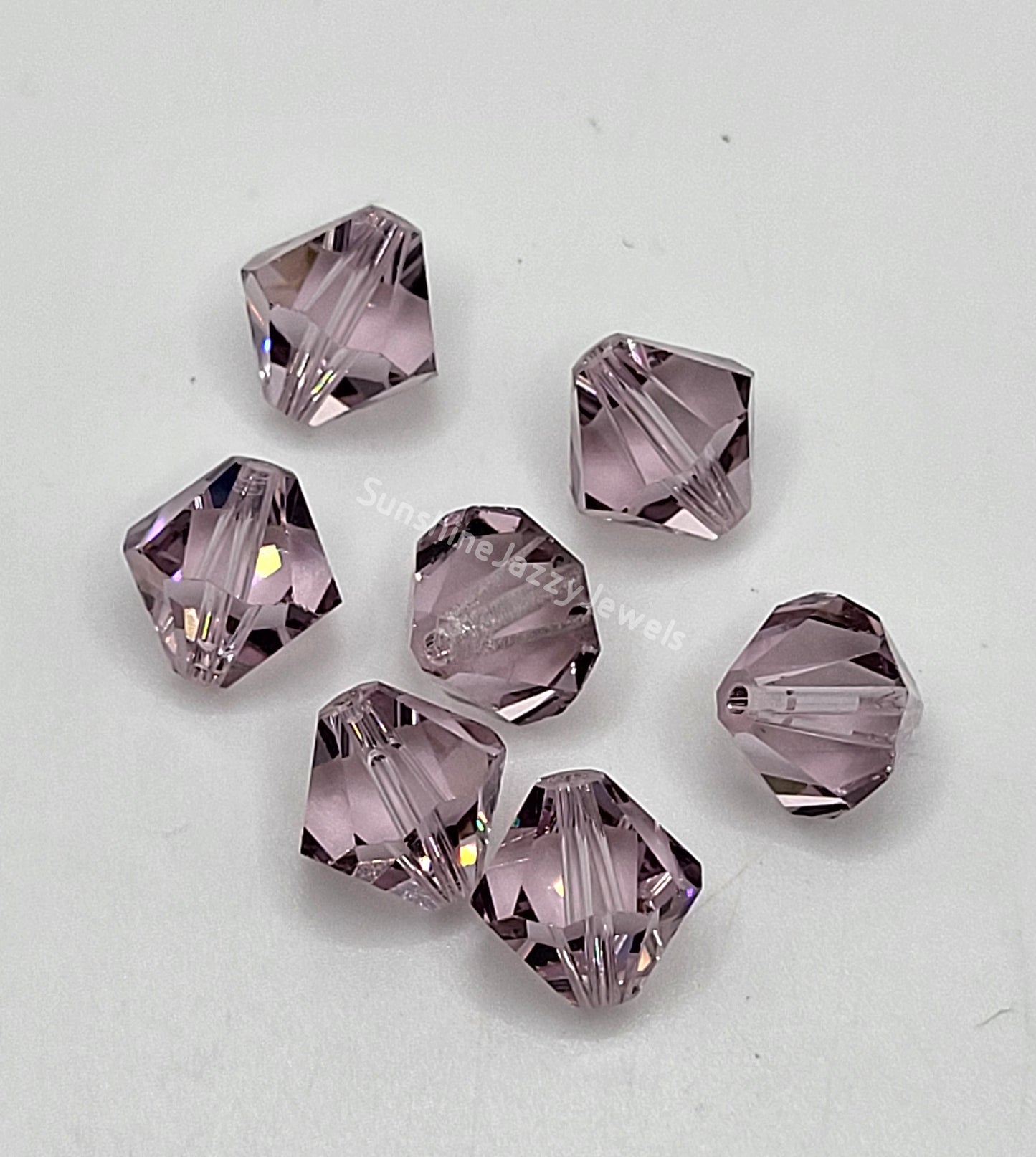 #5328 - Swarovski Crystal 10mm Bicone Beads; Classic Colors; 6pc per pack
