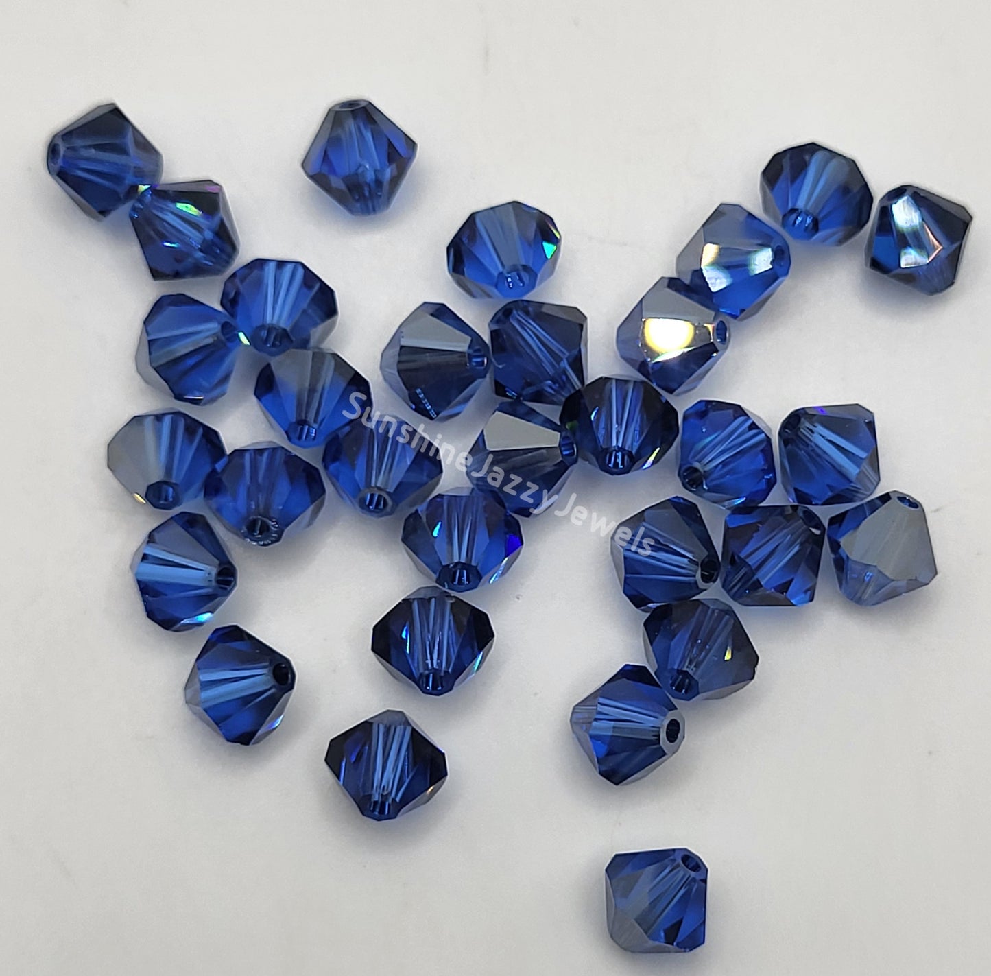 #5328 - Swarovski Crystal 6mm Bicone Beads w/ Satin Finish; 12pc per pack
