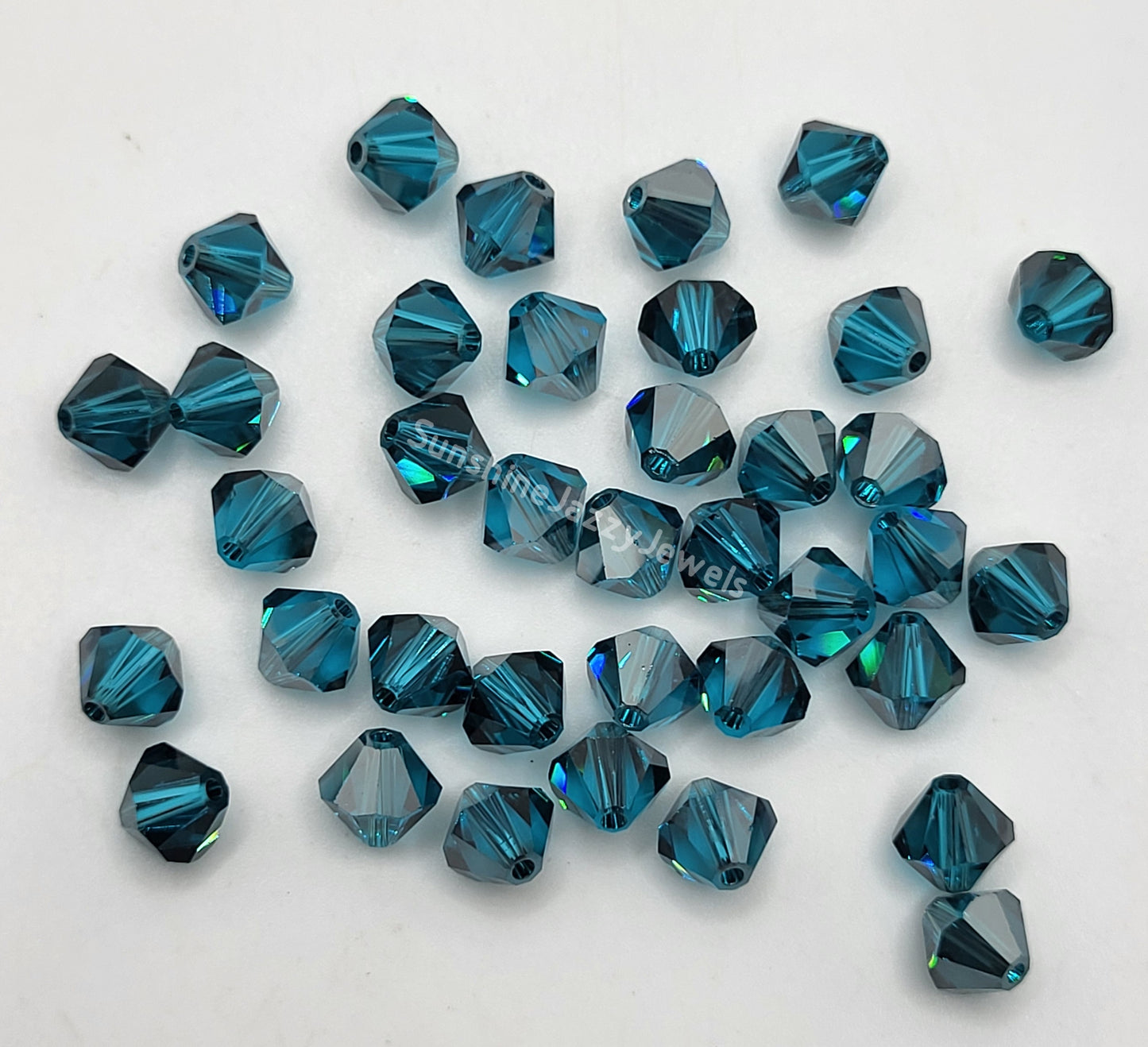 #5328 - Swarovski Crystal 6mm Bicone Beads w/ Satin Finish; 12pc per pack