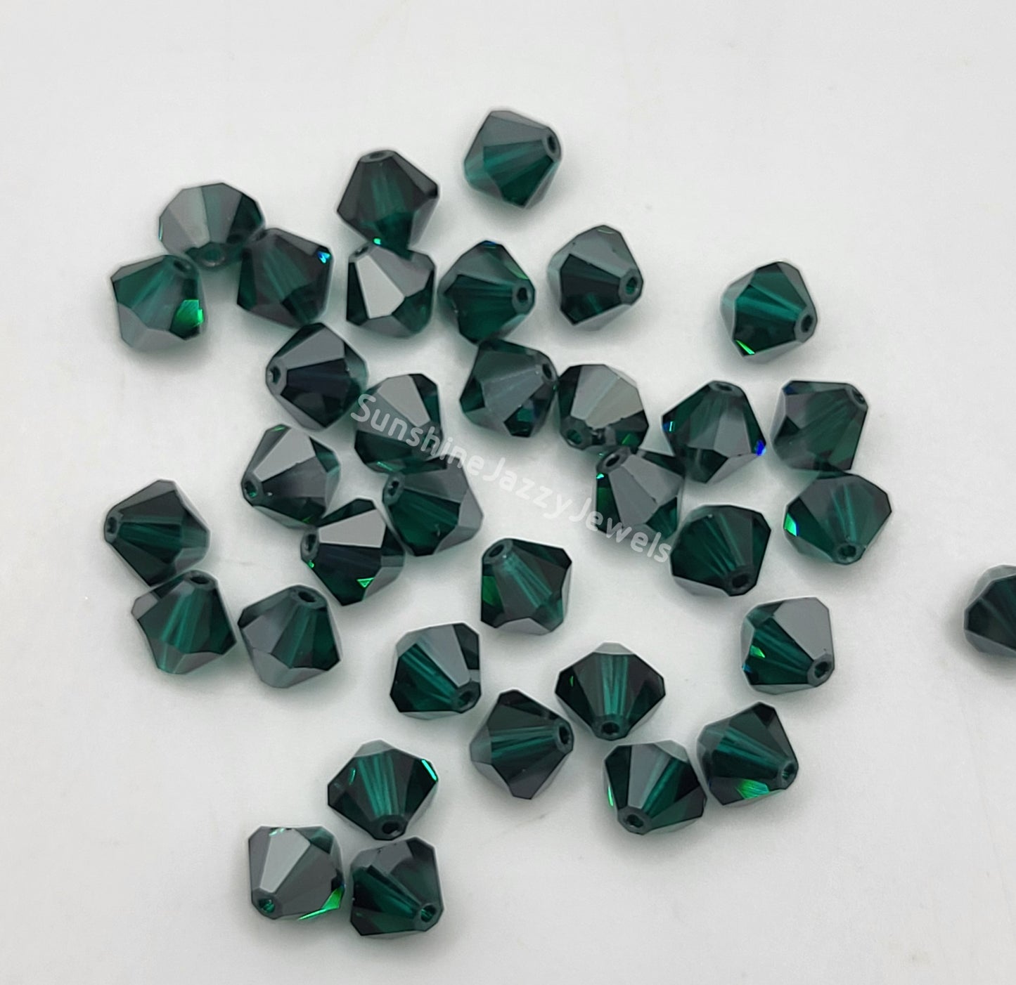 #5328 - Swarovski Crystal 6mm Bicone Beads w/ Satin Finish; 12pc per pack