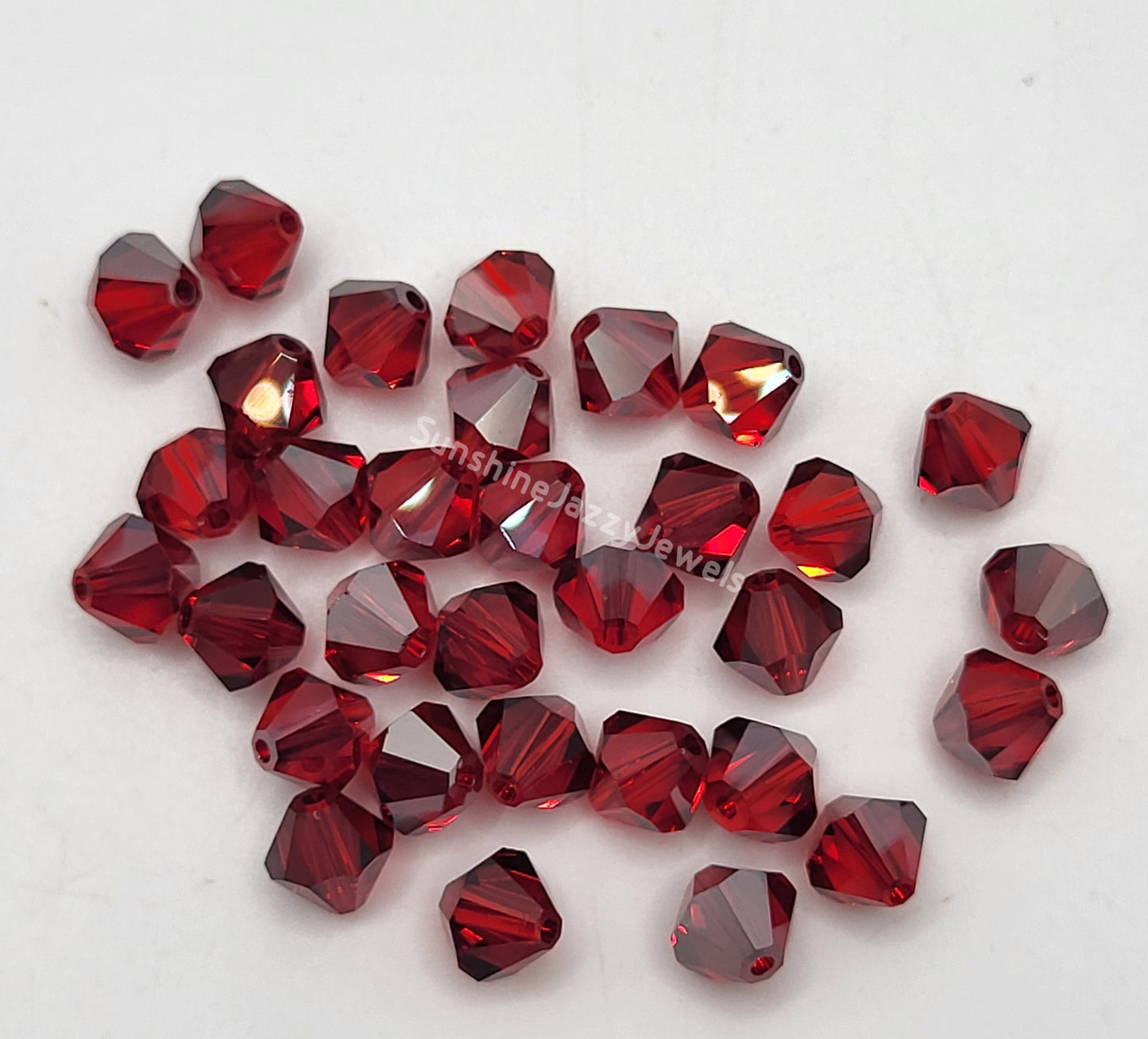 #5328 - Swarovski Crystal 6mm Bicone Beads w/ Satin Finish; 12pc per pack